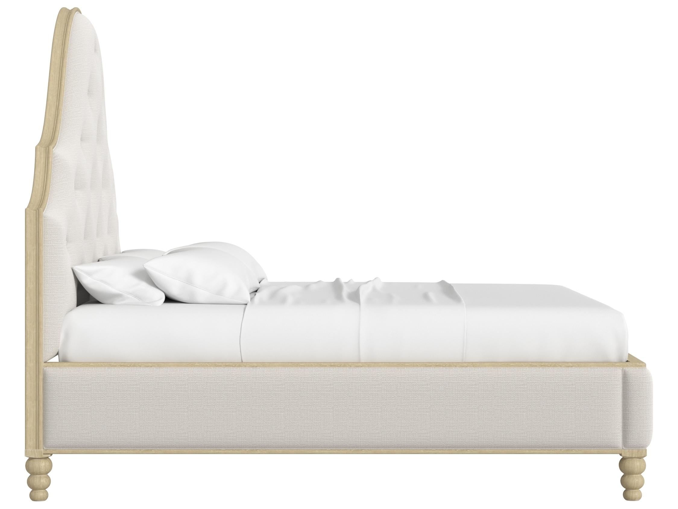 A.R.T. Furniture Haven Warm White Beige Hardwood Upholstered King Panel Bed