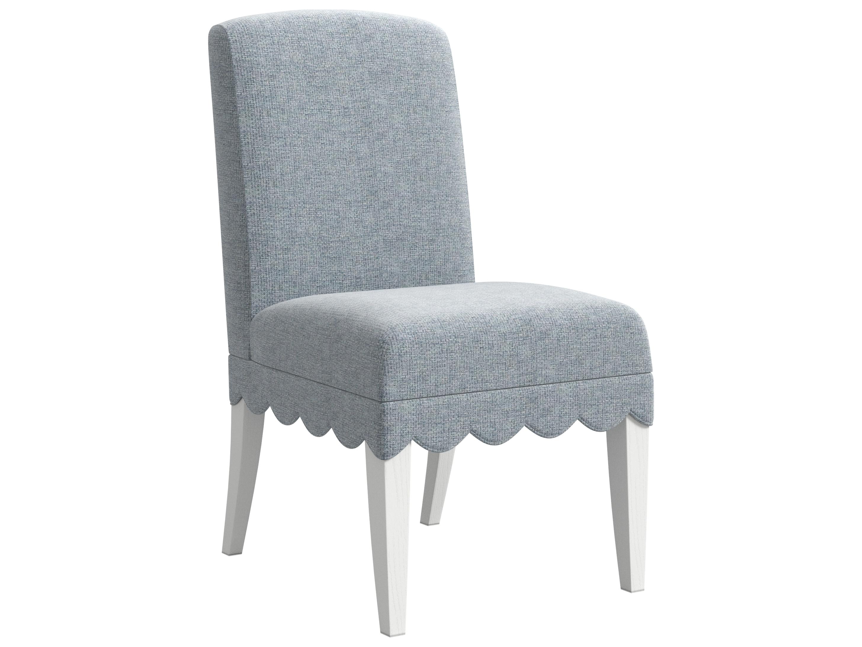 A.R.T. Furniture Haven Parrawood Blue Upholstered Armless Dining Chair Set of 2