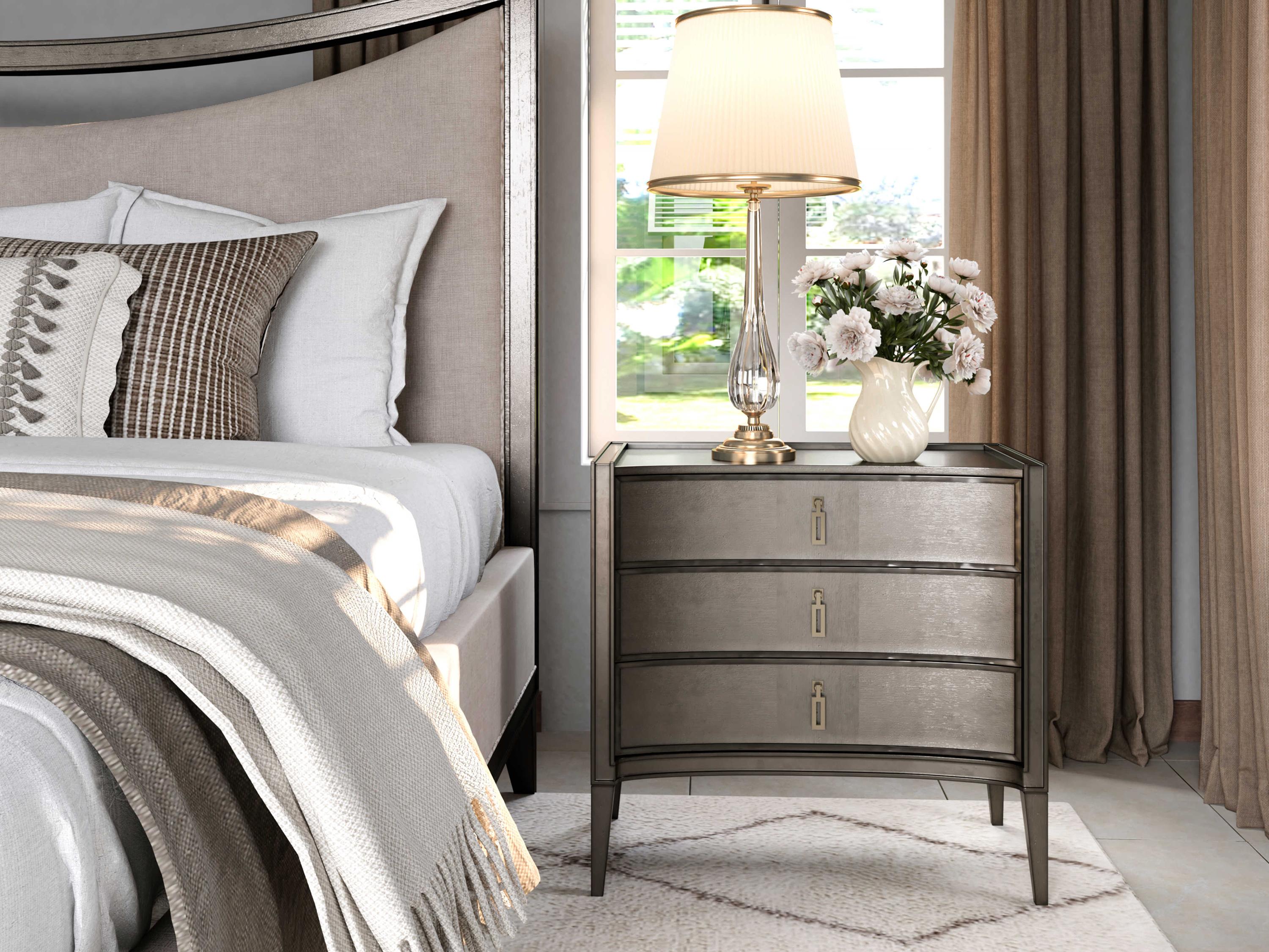 A.R.T. Furniture Cove Mica Gray Rubberwood Upholstered Queen Platform Bed