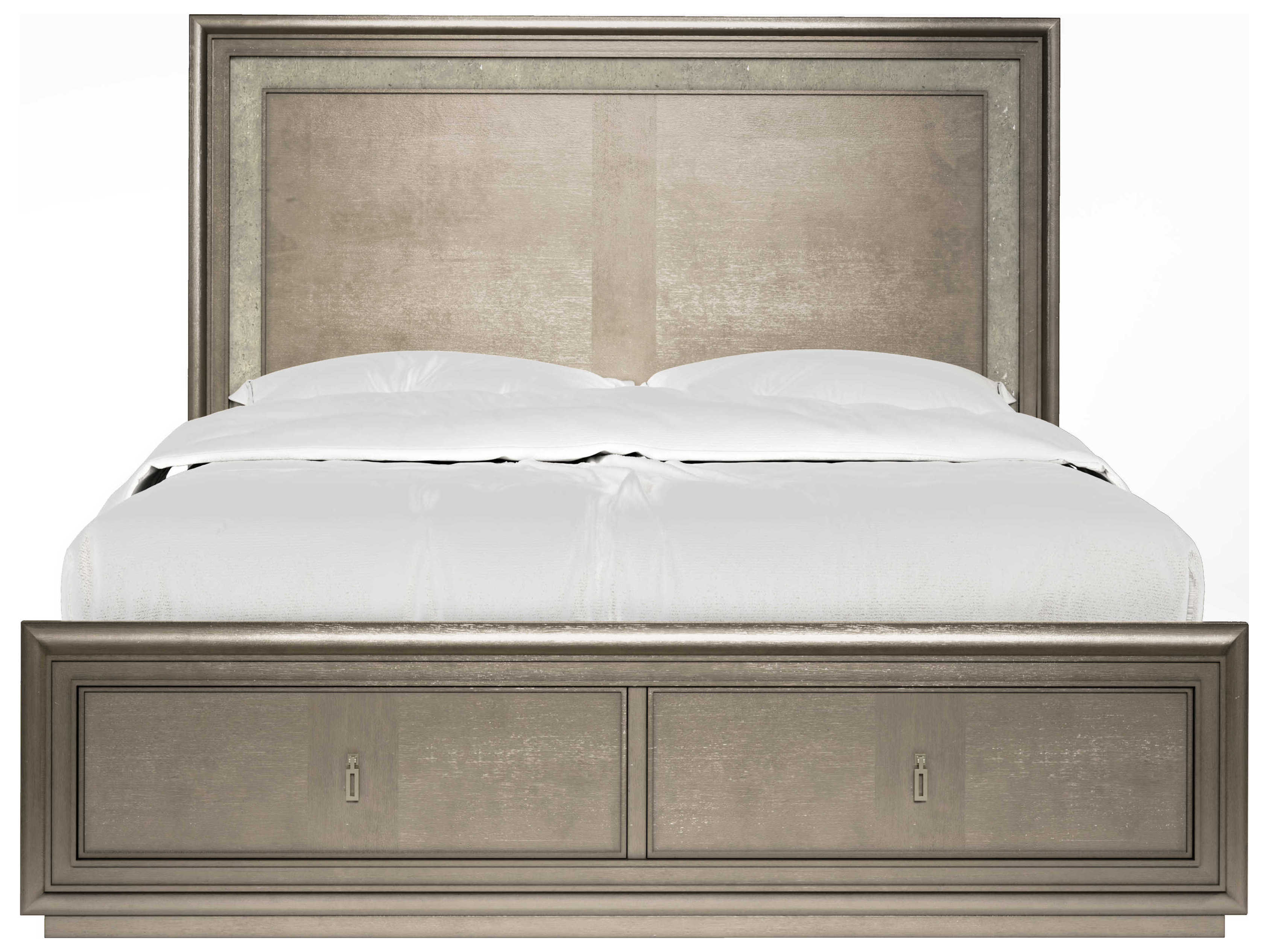 A.R.T. Furniture Cove Mica Silver Rubberwood Wood King Panel Bed