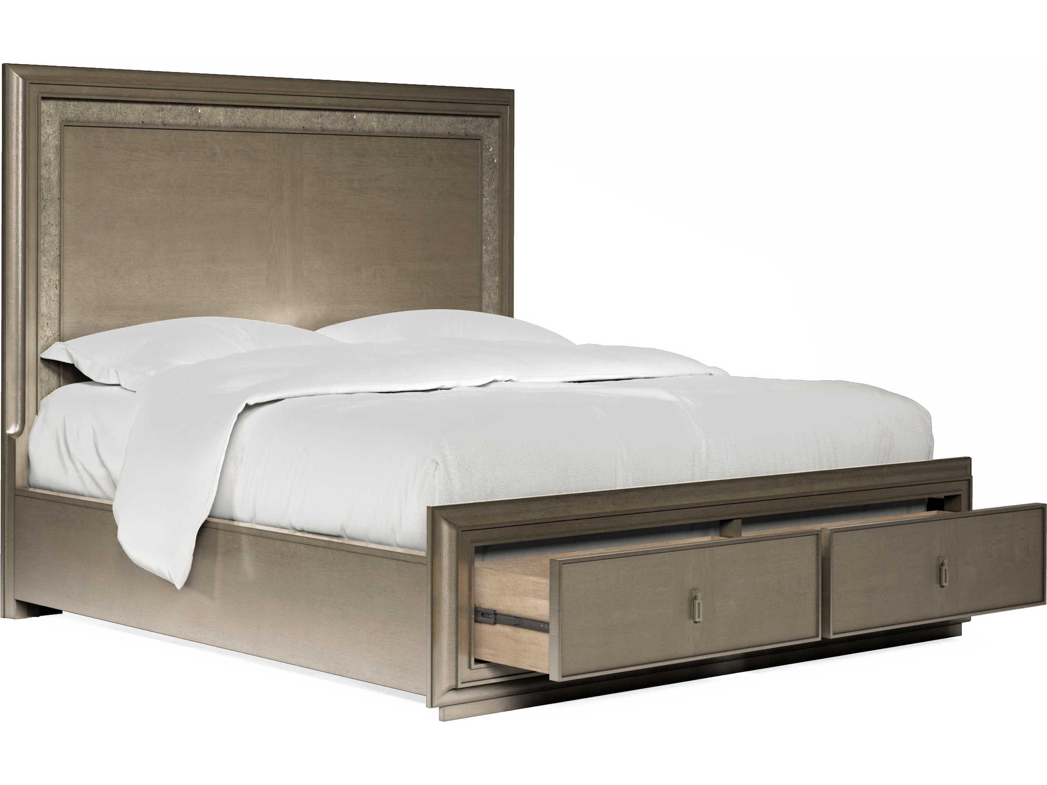 A.R.T. Furniture Cove Mica Silver Rubberwood Wood King Panel Bed