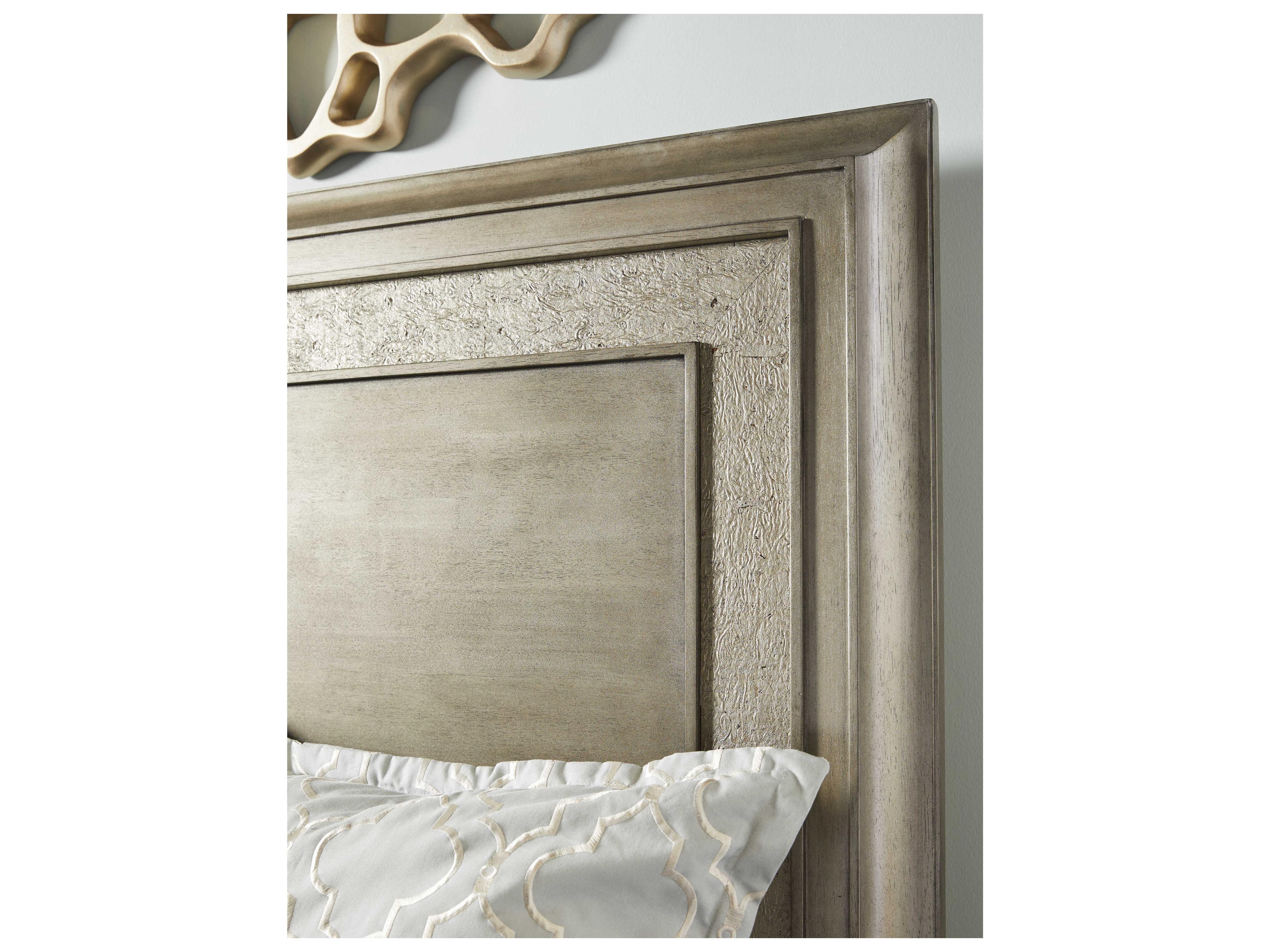 A.R.T. Furniture Cove Mica Silver Rubberwood Wood King Panel Bed