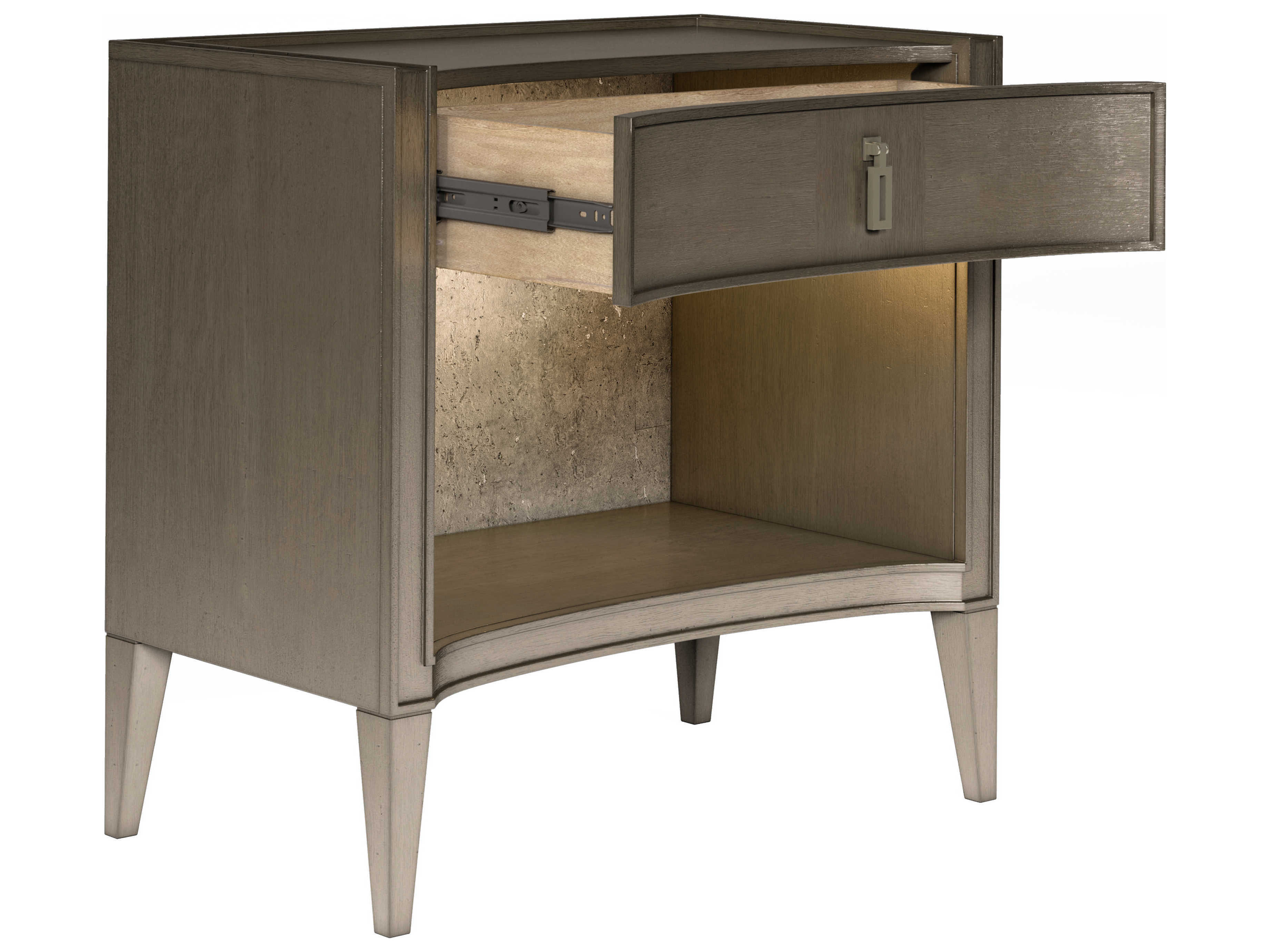 A.R.T. Furniture Cove 1-Drawer Silver Rubberwood Nightstand