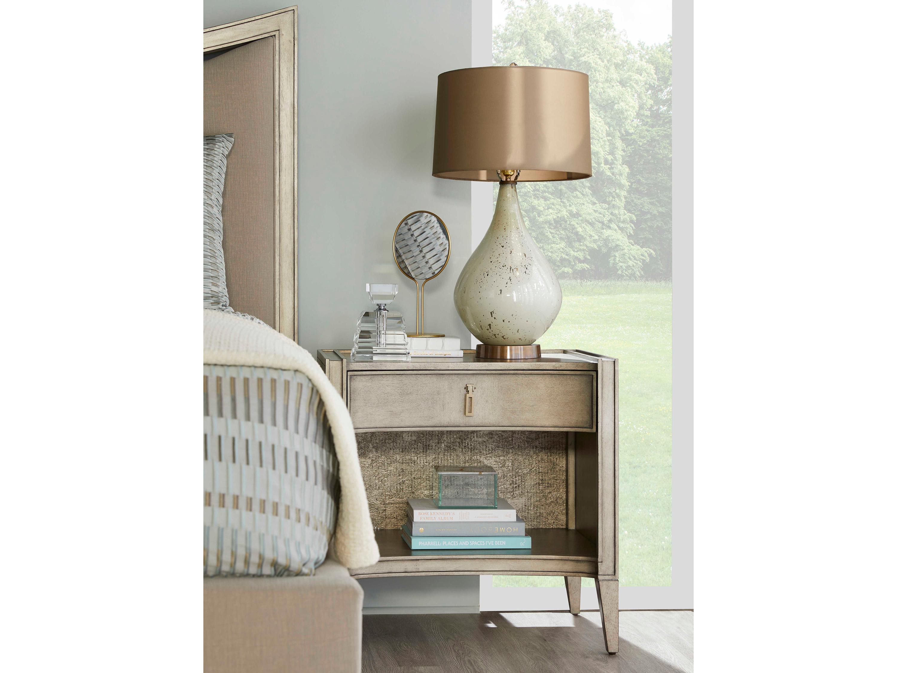 A.R.T. Furniture Cove 1-Drawer Silver Rubberwood Nightstand