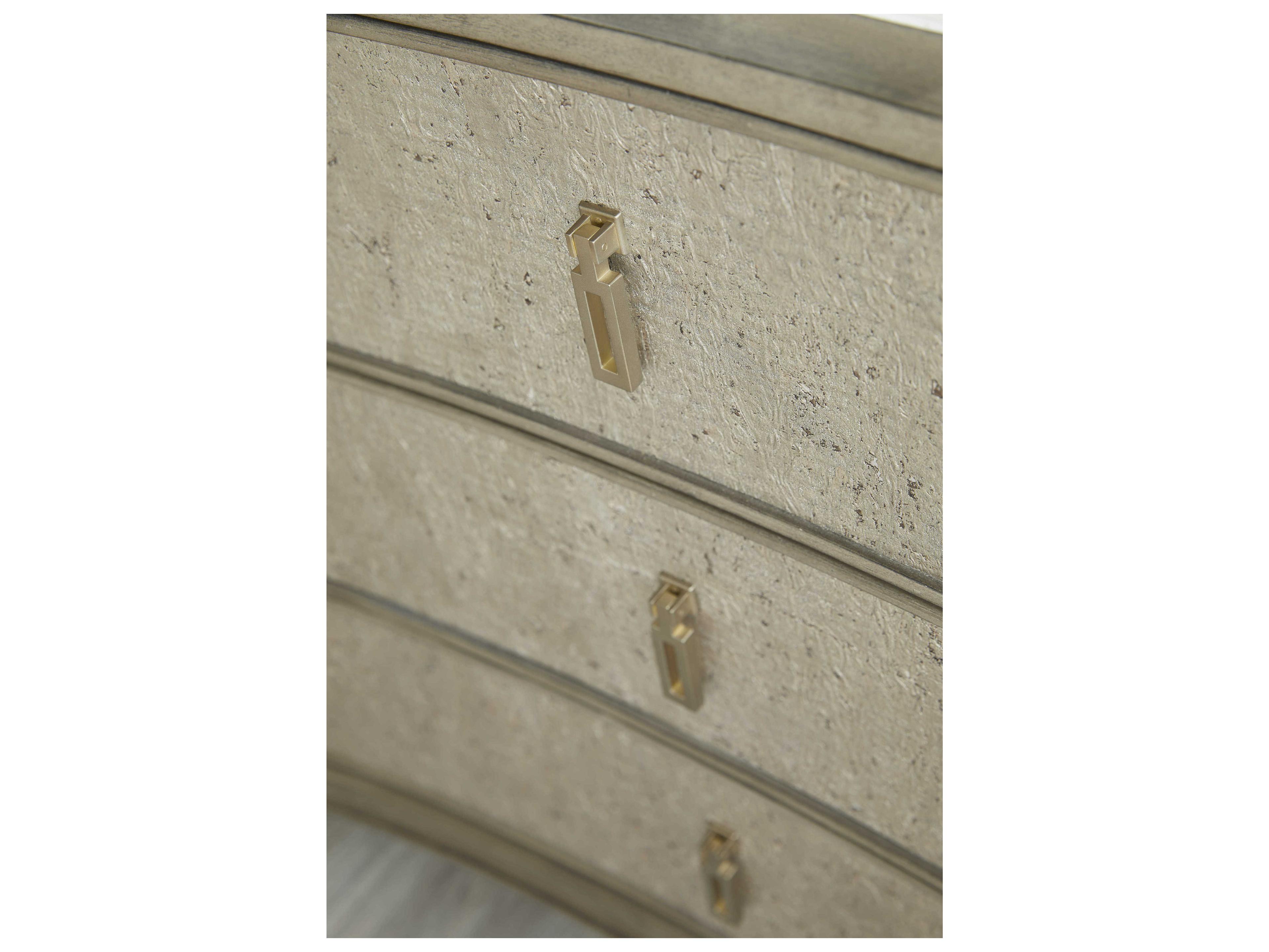 A.R.T. Furniture Cove 3-Drawers Mica Silver Rubberwood Bachelor Chest Nightstand