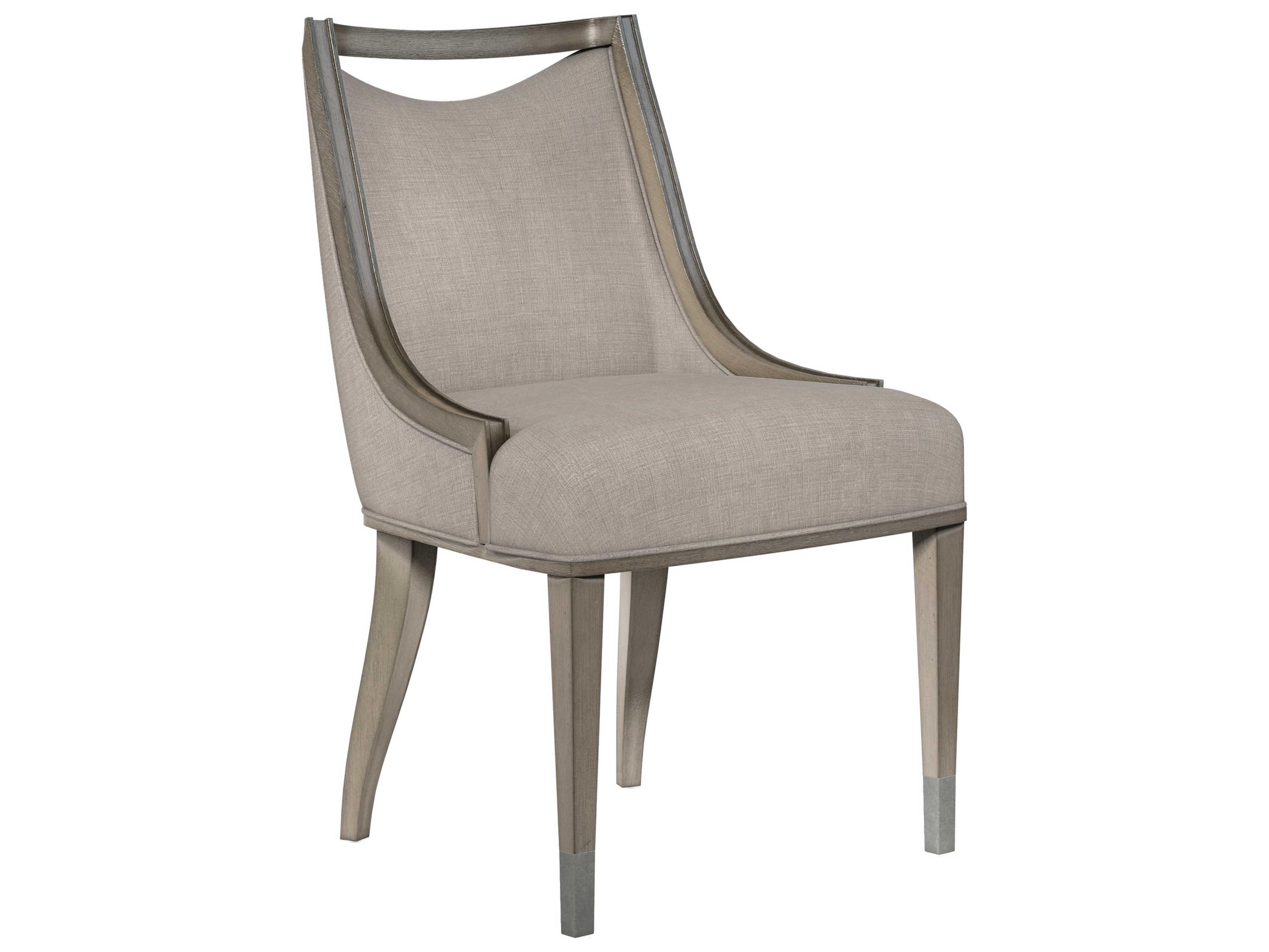 A.R.T. Furniture Cove Rubberwood Gray Upholstered Side Dining Chair