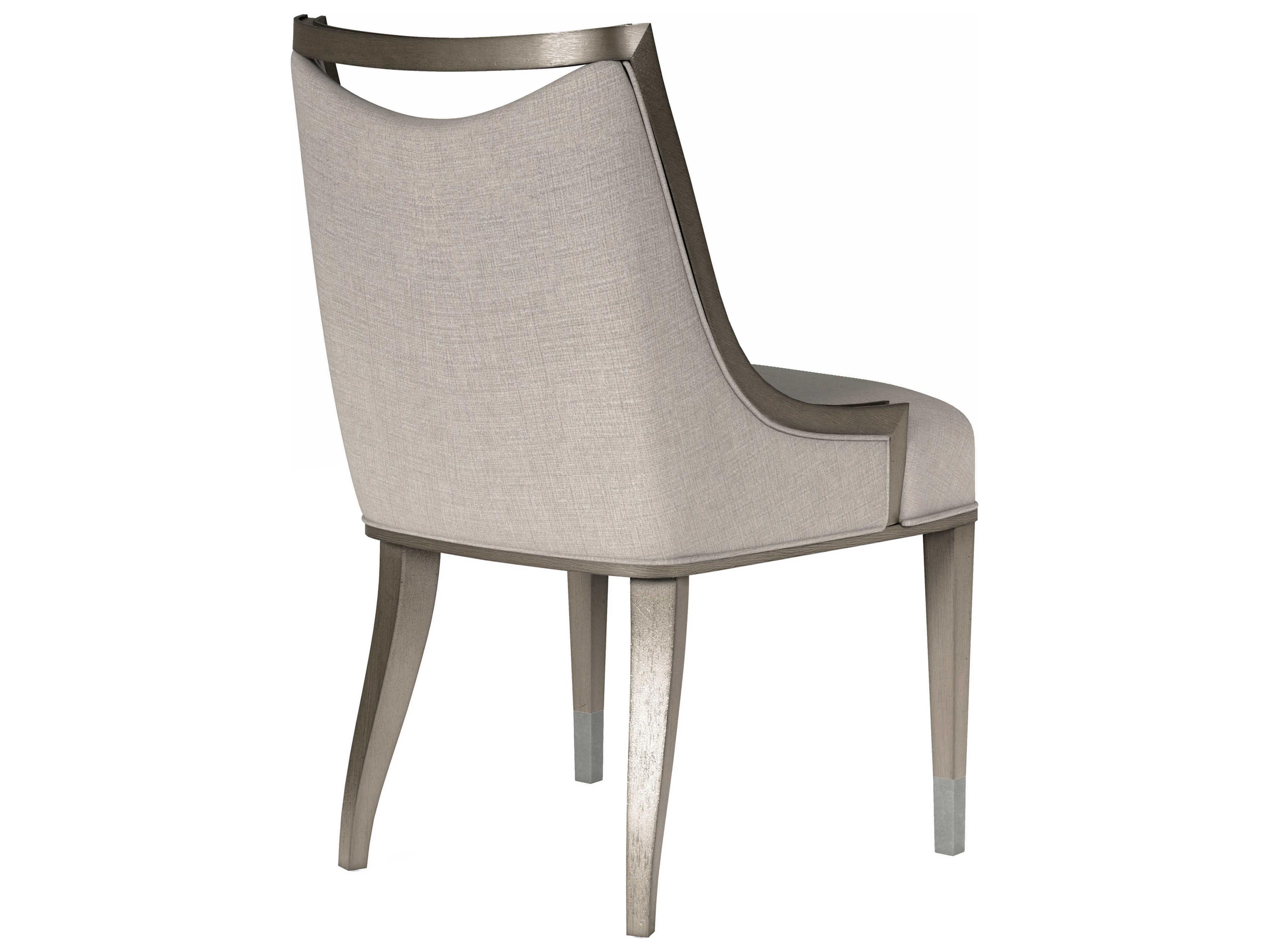 A.R.T. Furniture Cove Rubberwood Gray Upholstered Side Dining Chair