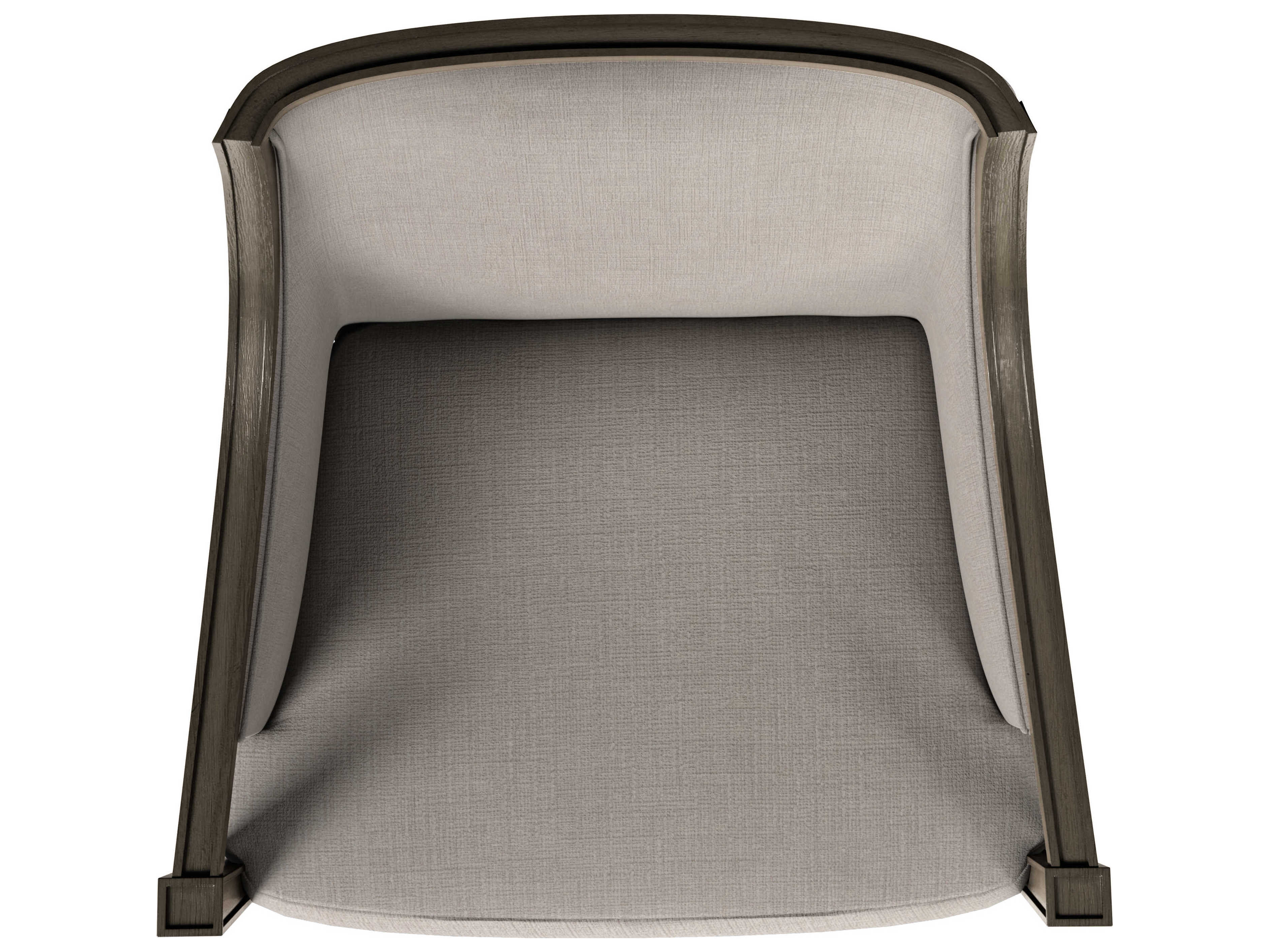 A.R.T. Furniture Cove Rubberwood Gray Upholstered Arm Dining Chair