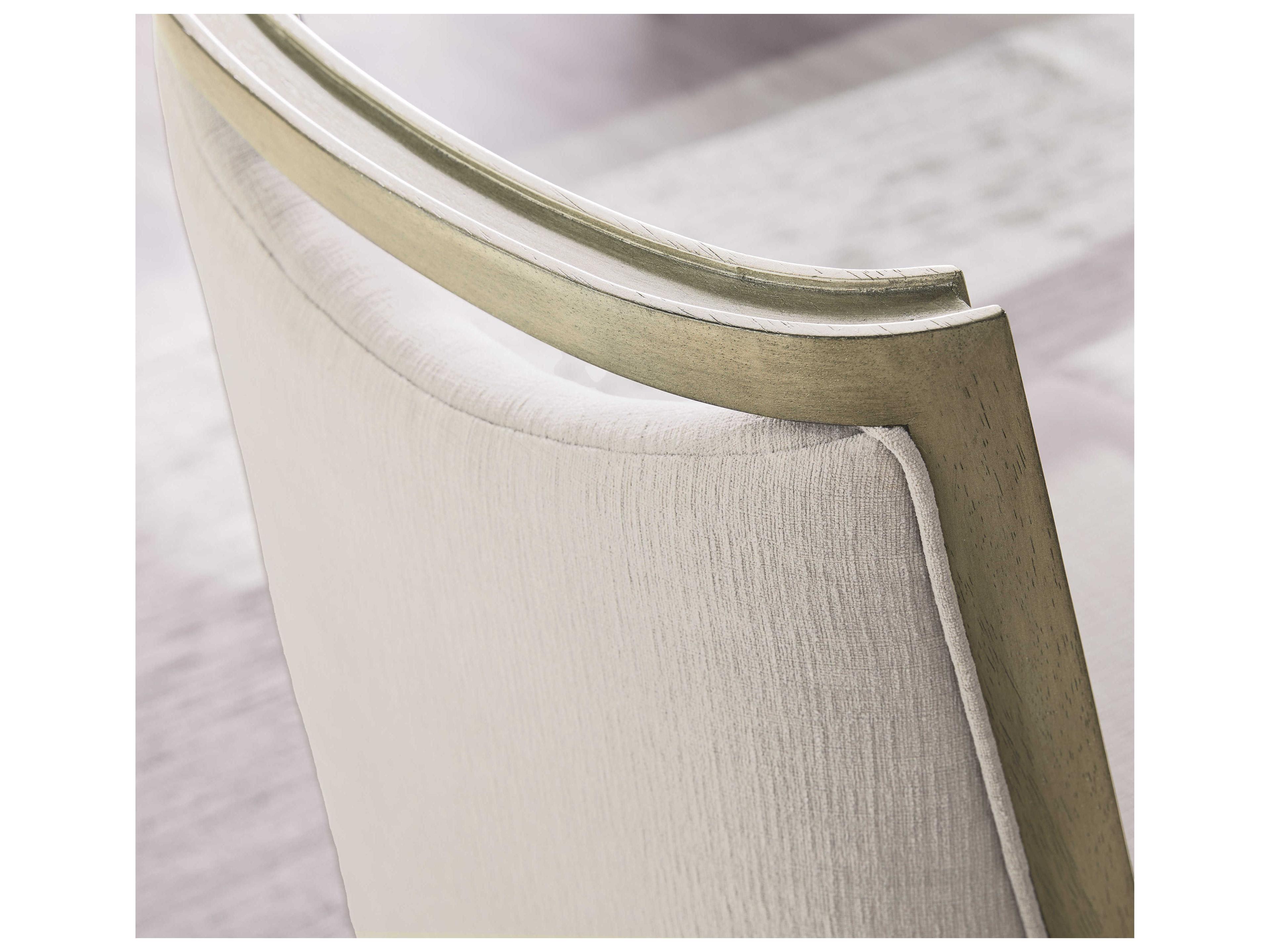 A.R.T. Furniture Cove Rubberwood Gray Upholstered Arm Dining Chair