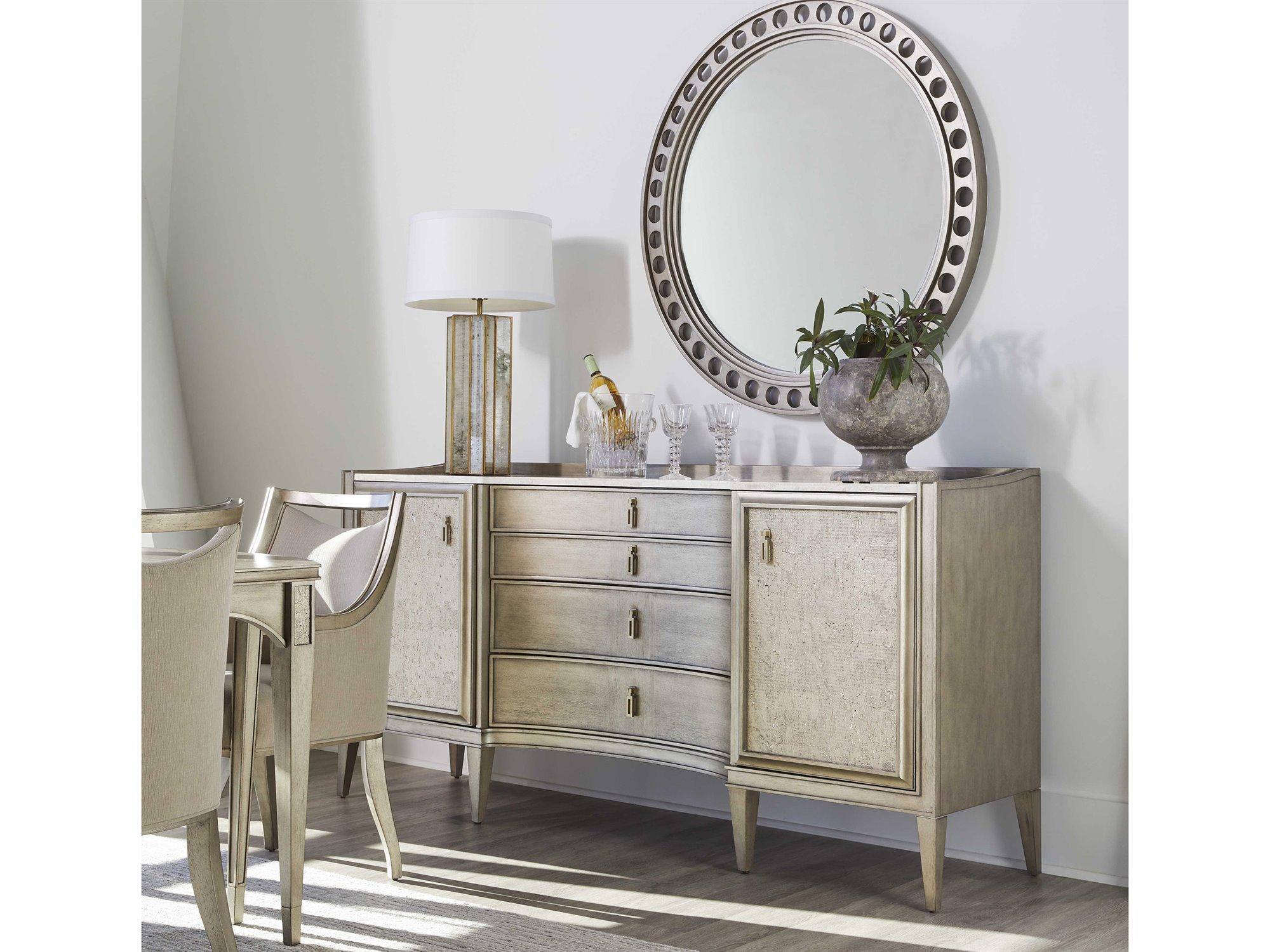 A.R.T. Furniture Cove 78" Rubberwood Sideboard with Wall Mirror