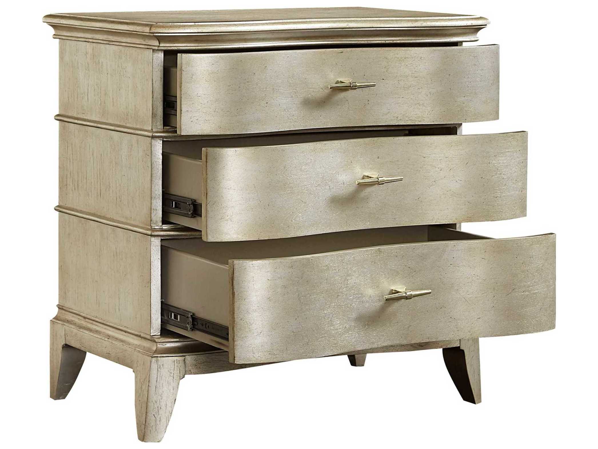 A.R.T. Furniture Starlite 3-Drawers Silver Parrawood Nightstand