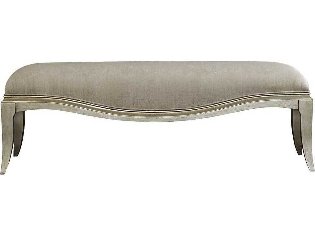 A.R.T. Furniture Starlite Peri Silver Upholstered Accent Bench