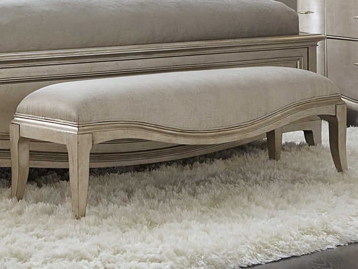 A.R.T. Furniture Starlite Peri Silver Upholstered Accent Bench