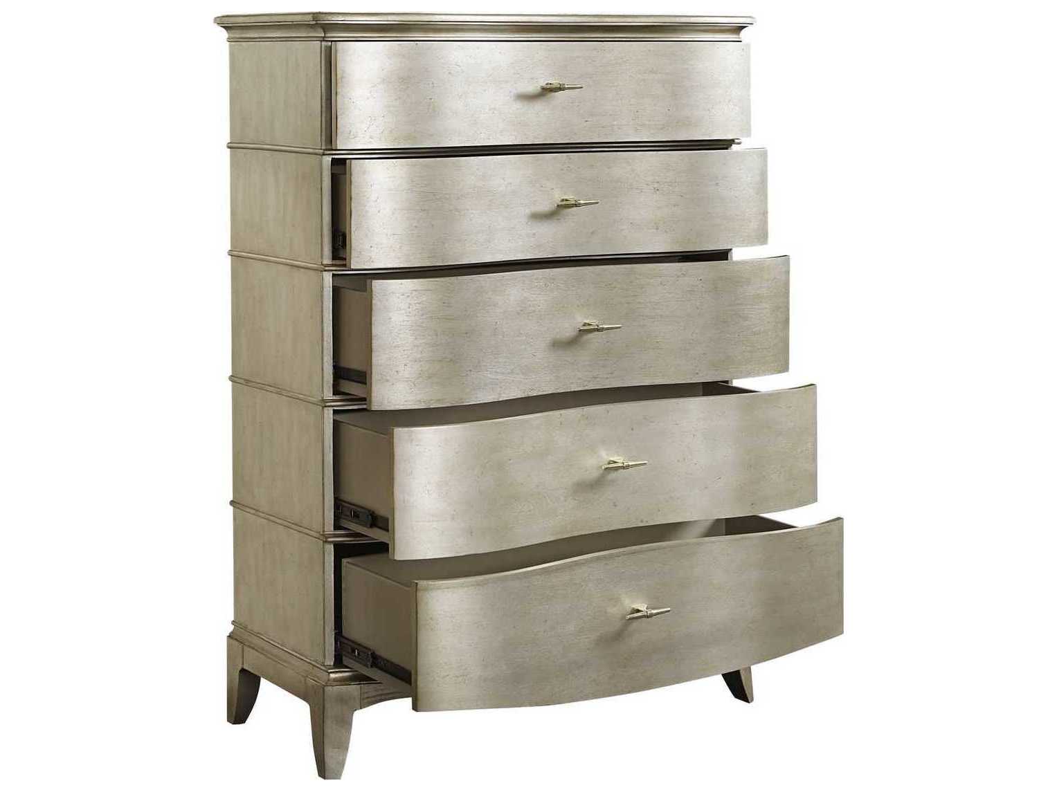 A.R.T. Furniture Starlite 5-Drawers Peri Silver Parrawood Accent Chest