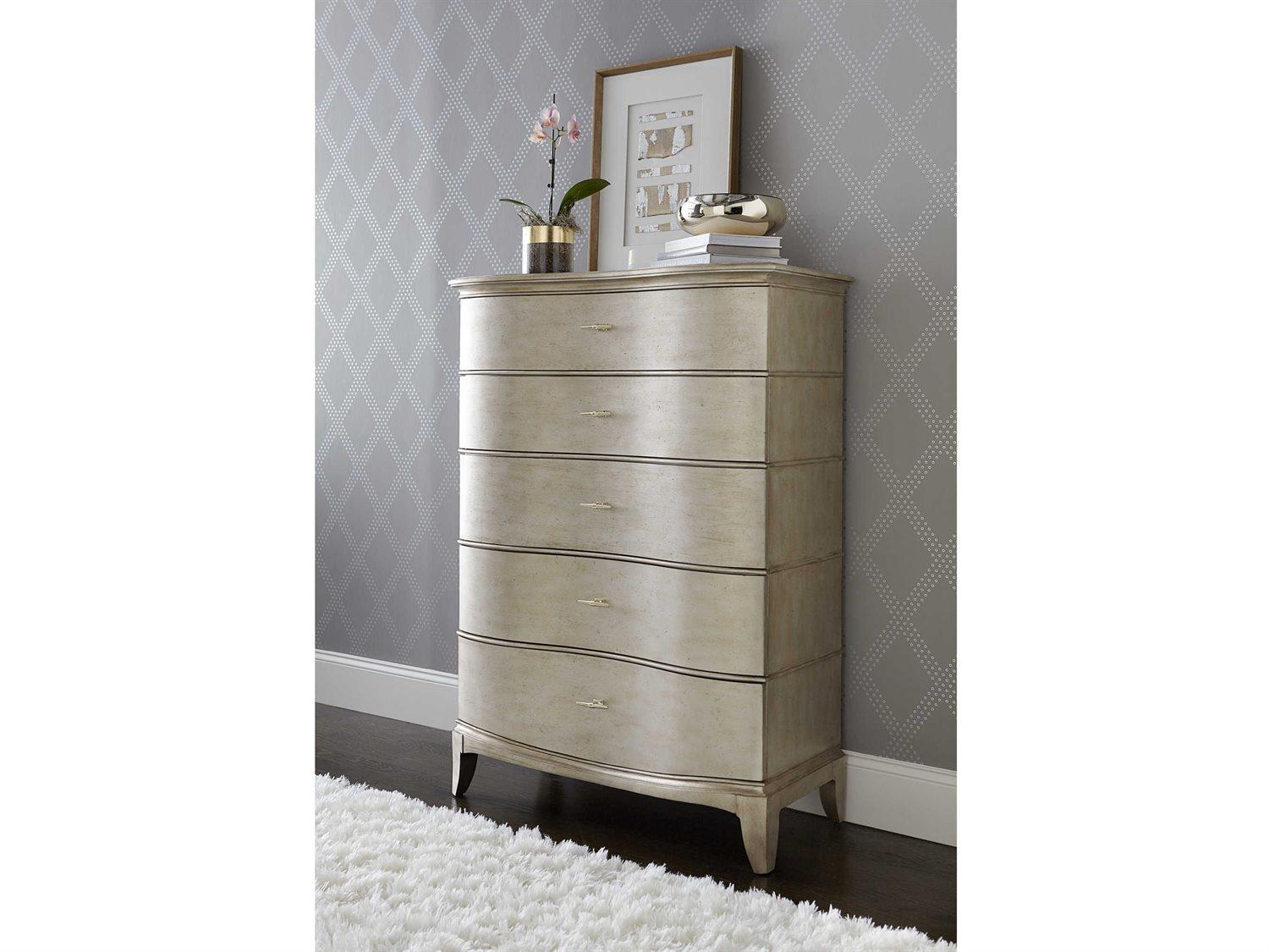 A.R.T. Furniture Starlite 5-Drawers Peri Silver Parrawood Accent Chest