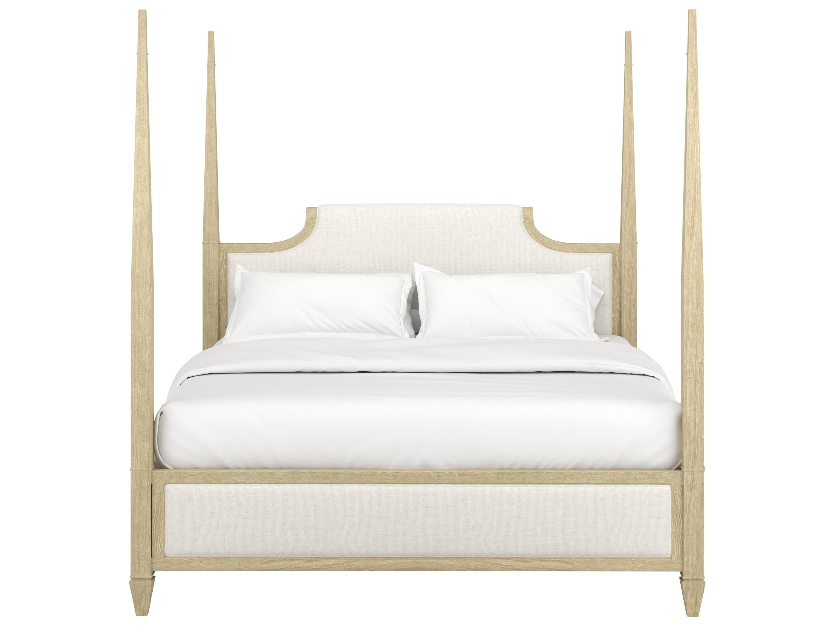 A.R.T. Furniture Eave Sundrenched White Oak Natural Parrawood Wood Queen Four Poster Bed