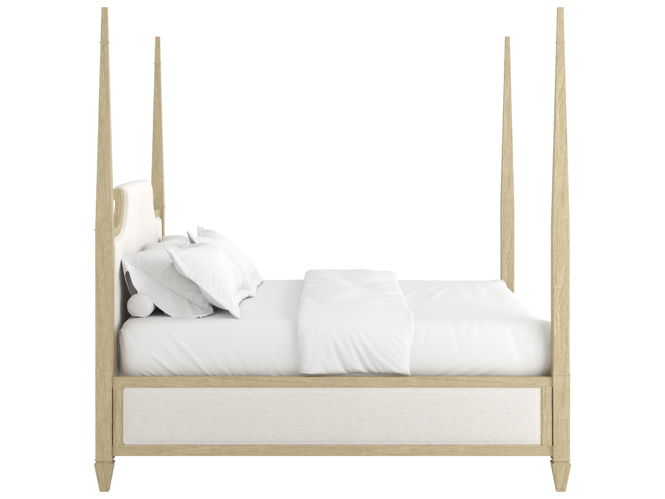 A.R.T. Furniture Eave Sundrenched White Oak Natural Parrawood Wood Queen Four Poster Bed