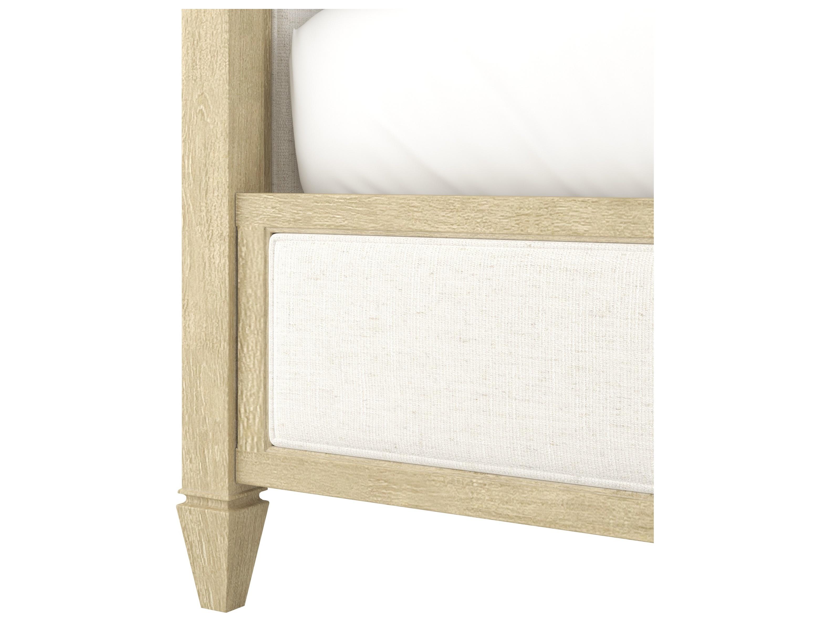 A.R.T. Furniture Eave Sundrenched White Oak Natural Parrawood Wood King Four Poster Bed
