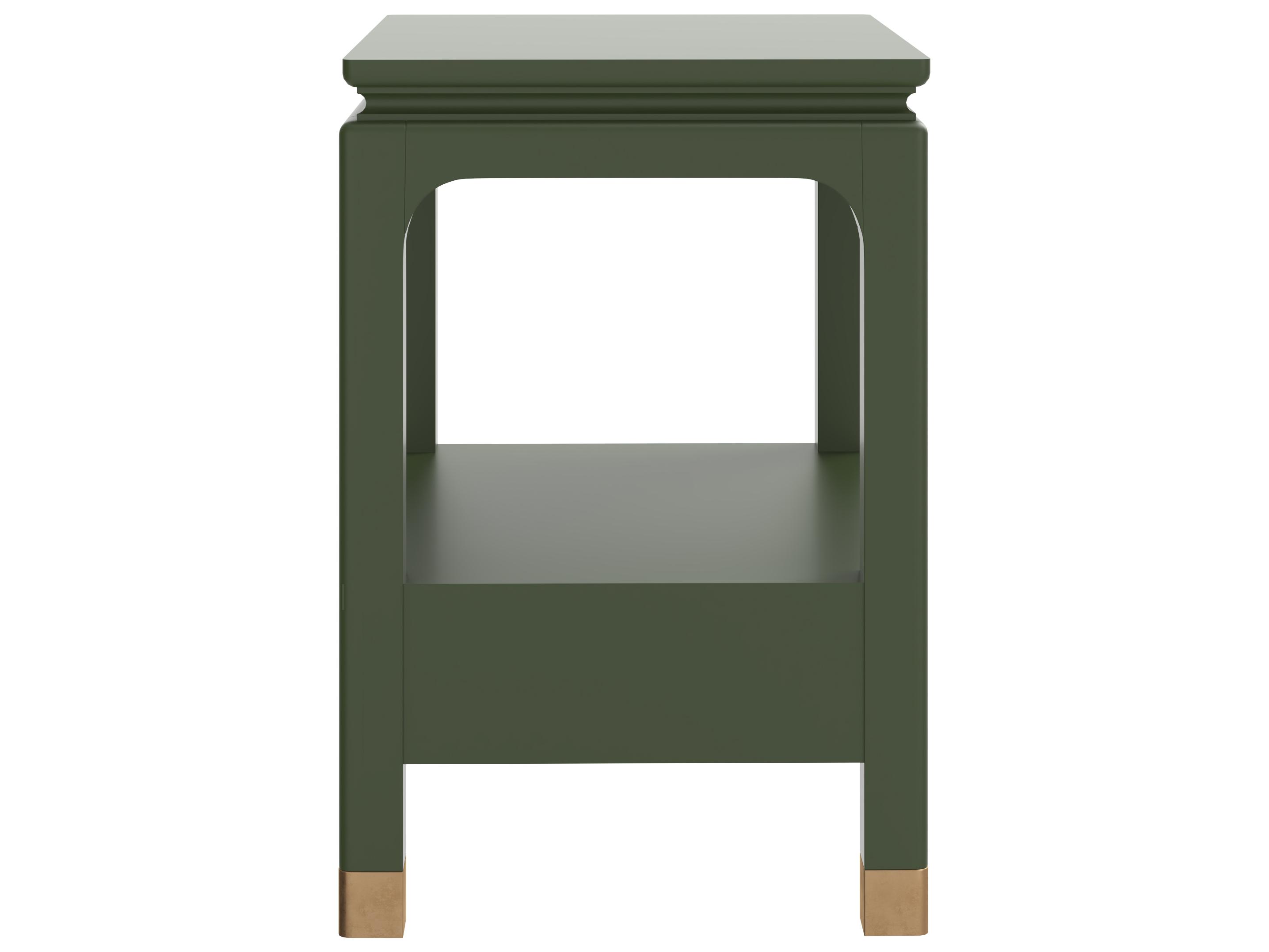 A.R.T. Furniture Eave Sundrenched Rectangular Wood Green Darkened Sage End Table