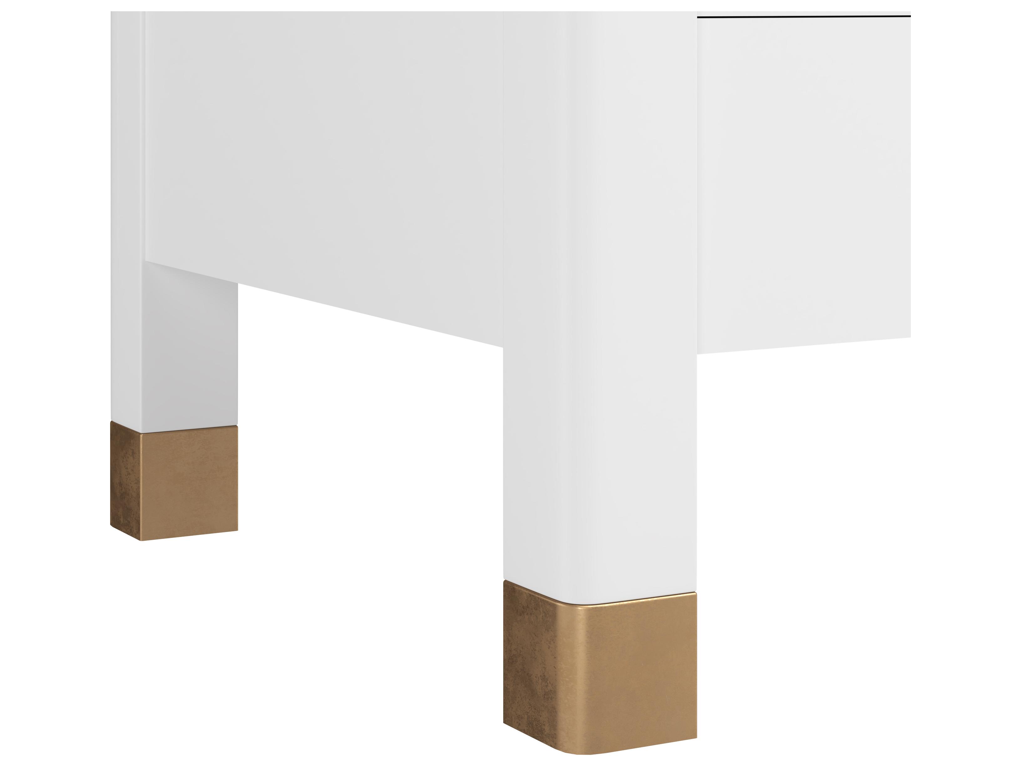 A.R.T. Furniture Eave Sundrenched Rectangular Wood Uplifting White End Table