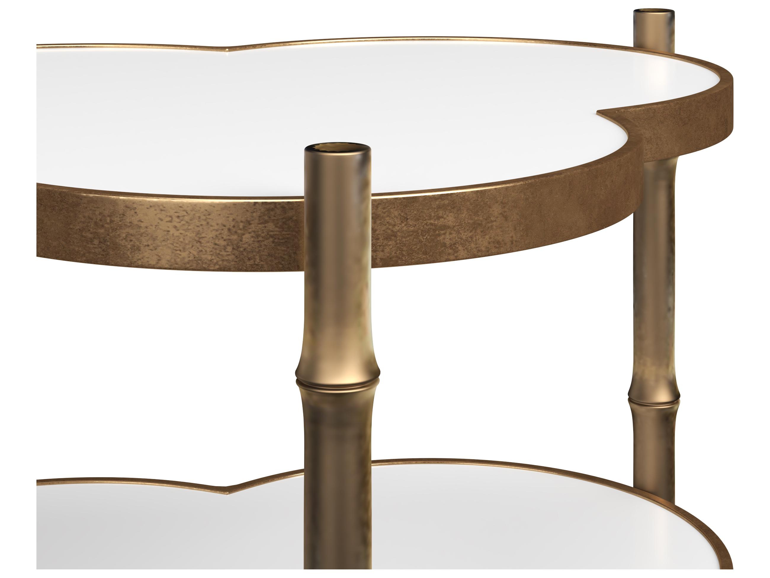 A.R.T. Furniture Eave Sundrenched Marble White Antique Brass End Table