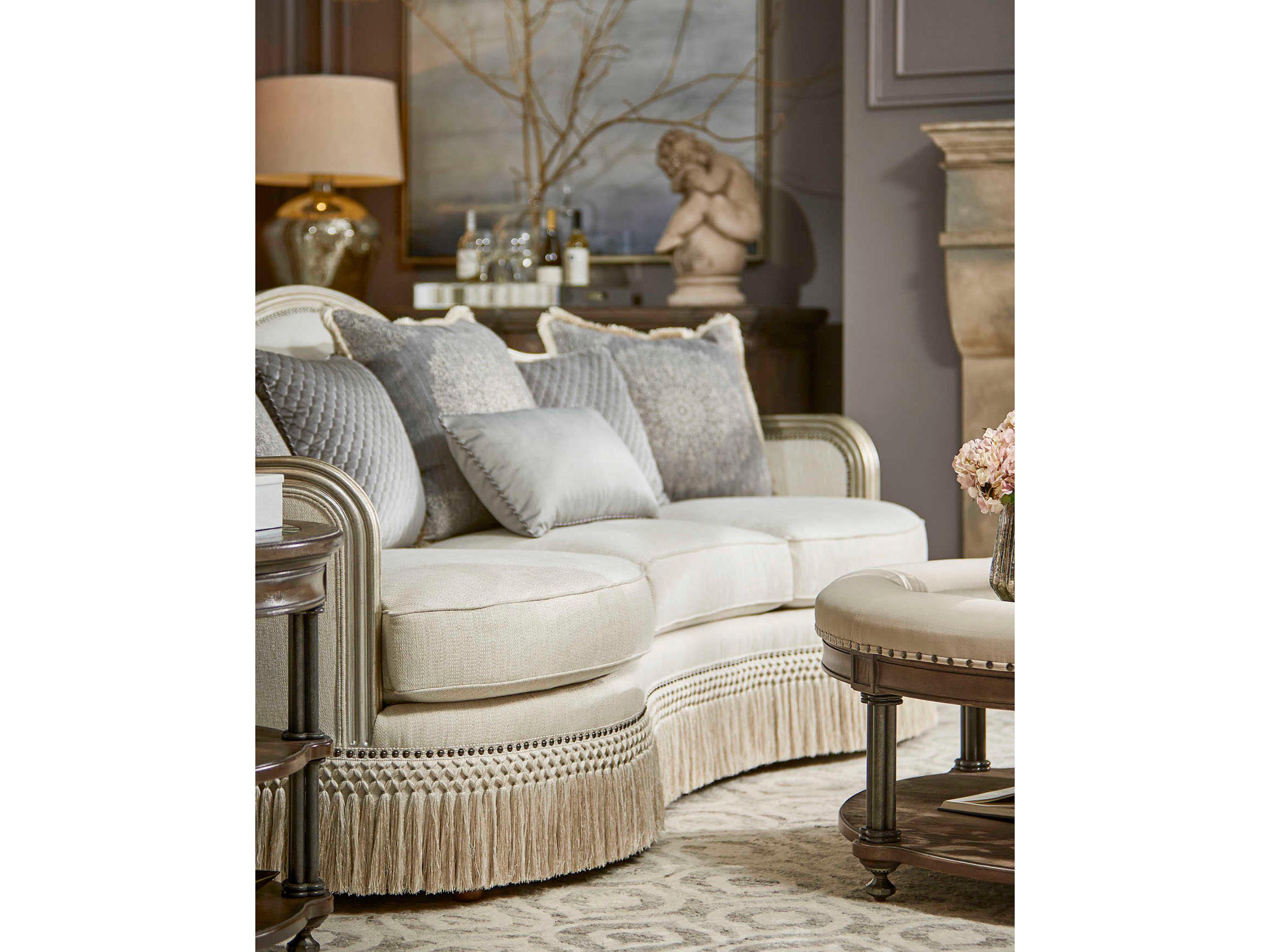 A.R.T. Furniture Giovanna Bezel Beige Upholstered Sofa