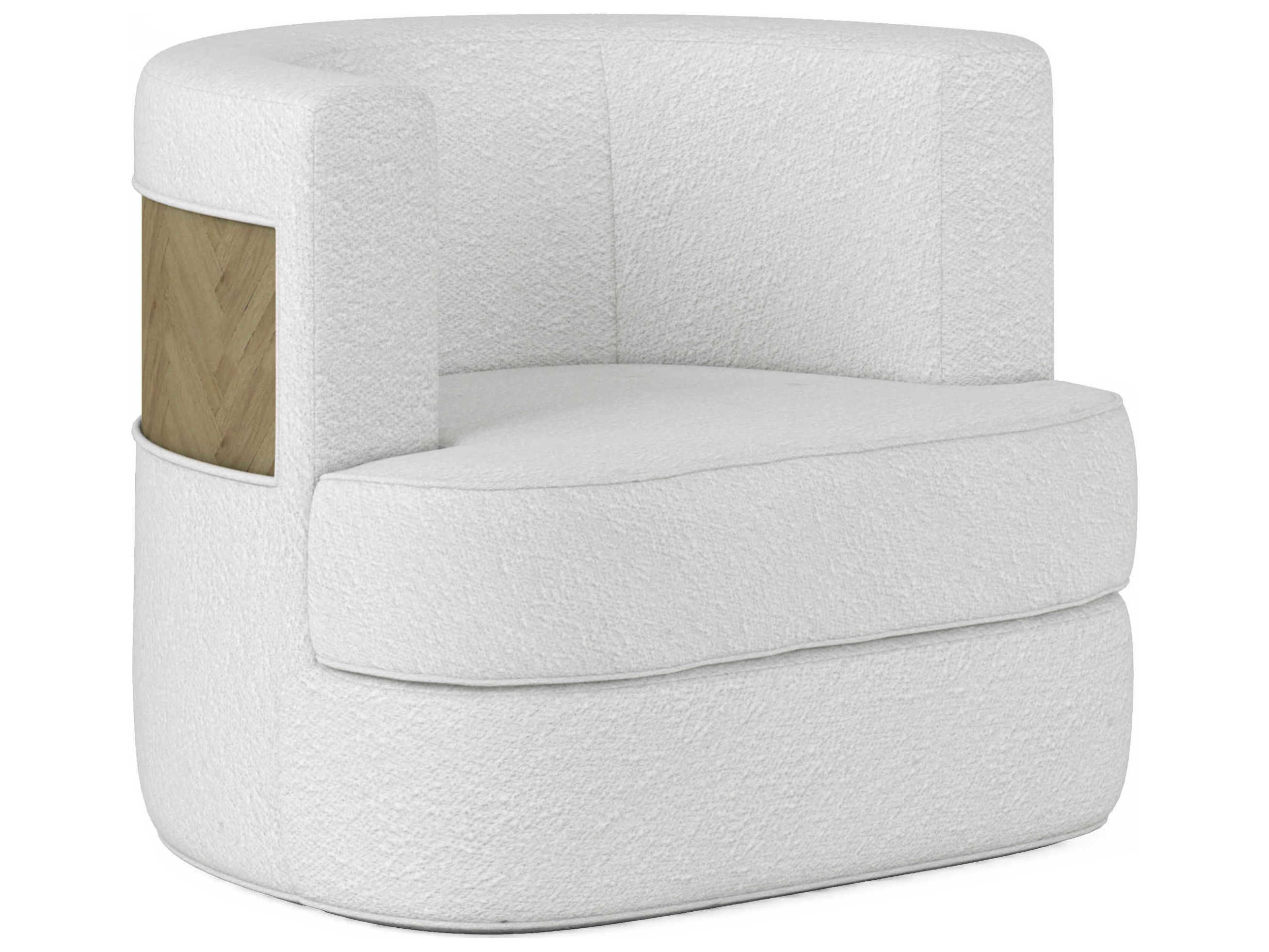 A.R.T. Furniture Cassat Swivel White Fabric Accent Chair