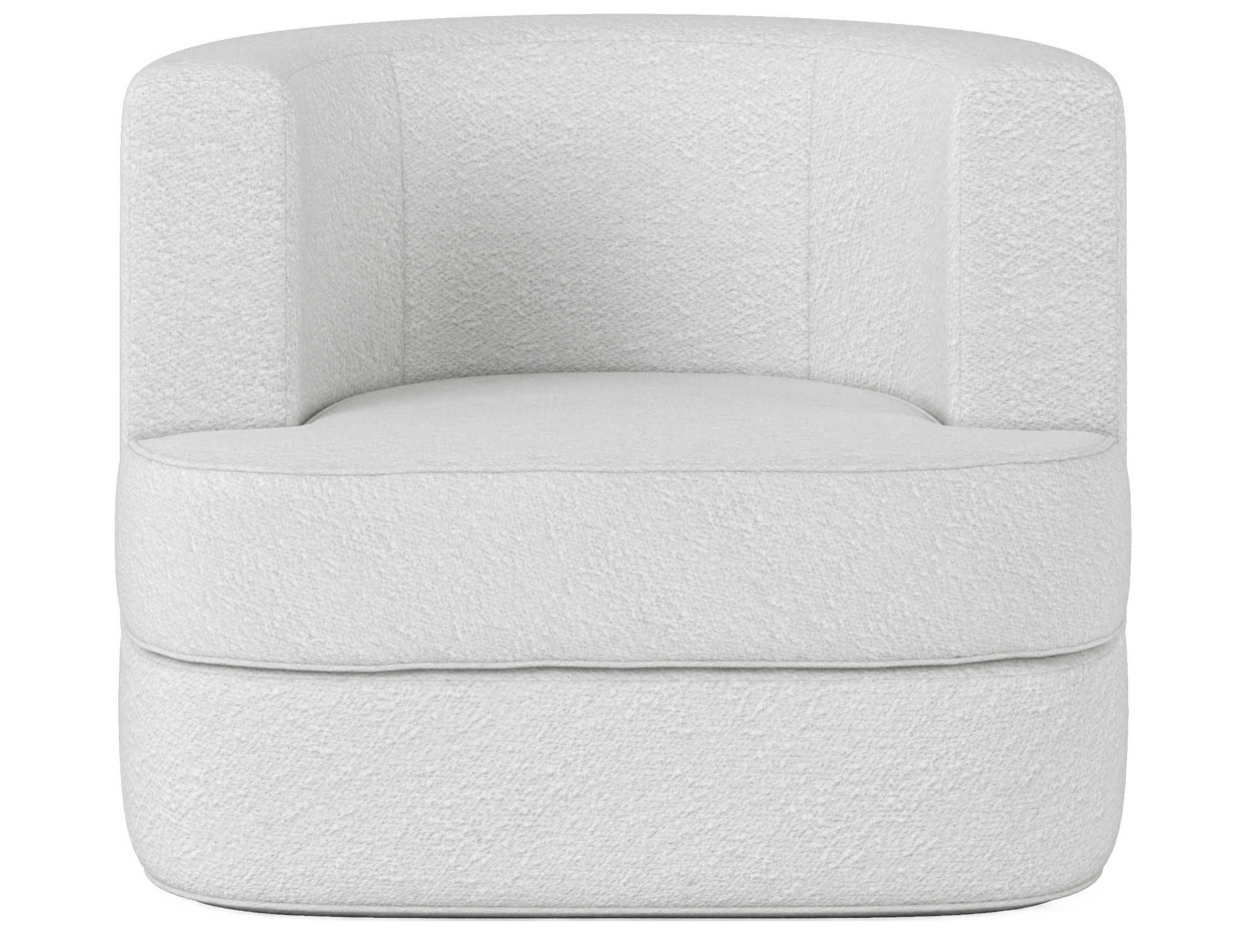 A.R.T. Furniture Cassat Swivel White Fabric Accent Chair