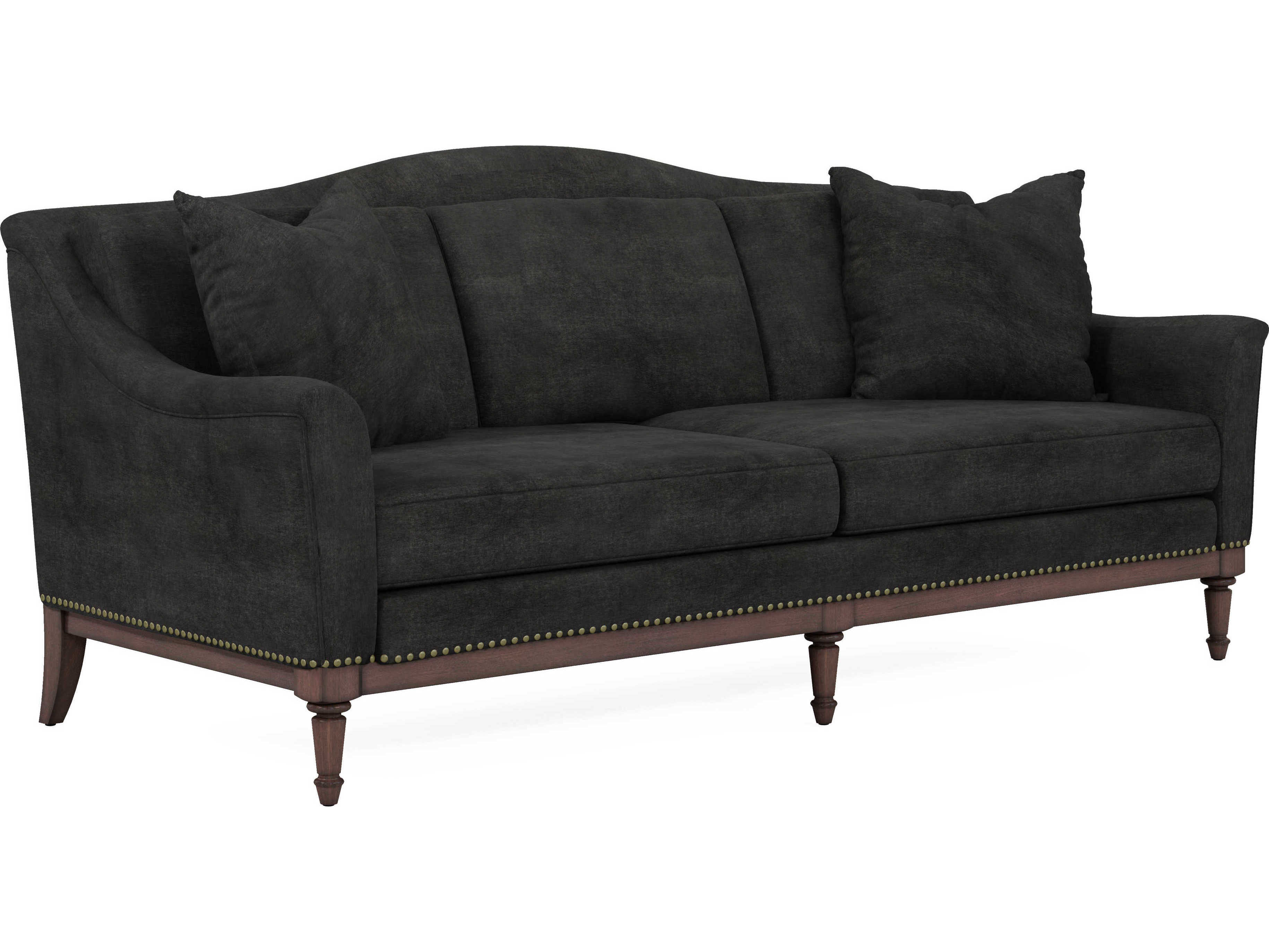 A.R.T. Furniture Magritte Napa Mahogany Black Upholstered Sofa