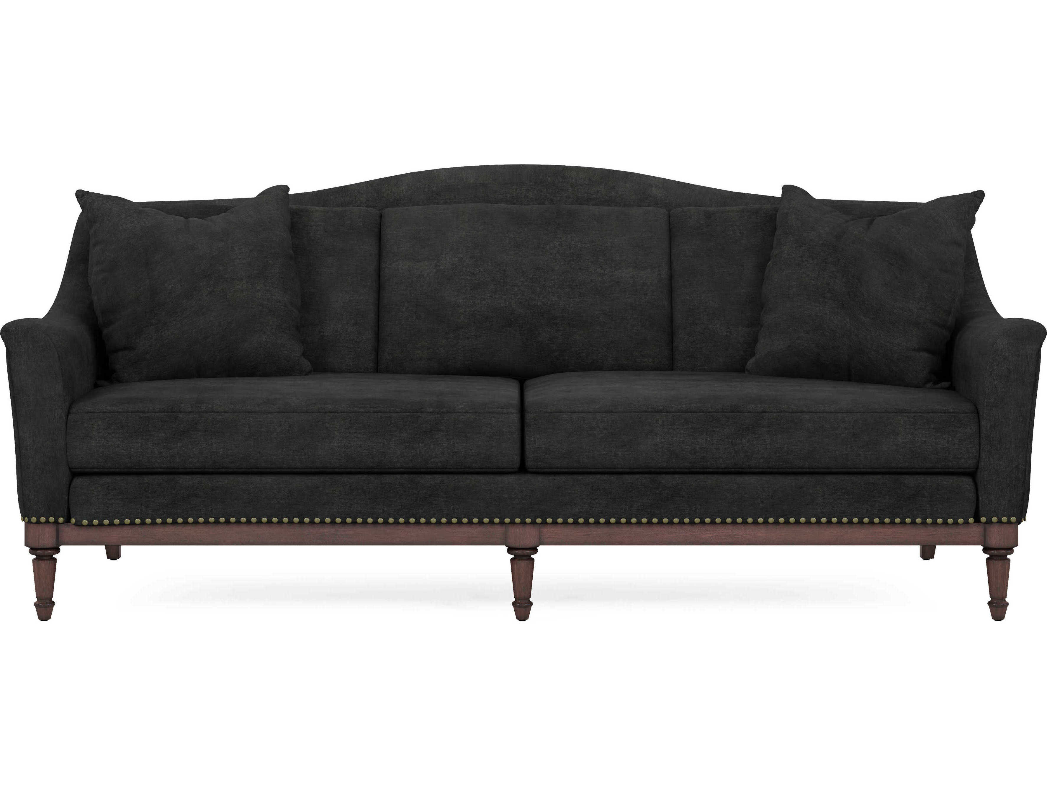 A.R.T. Furniture Magritte Napa Mahogany Black Upholstered Sofa