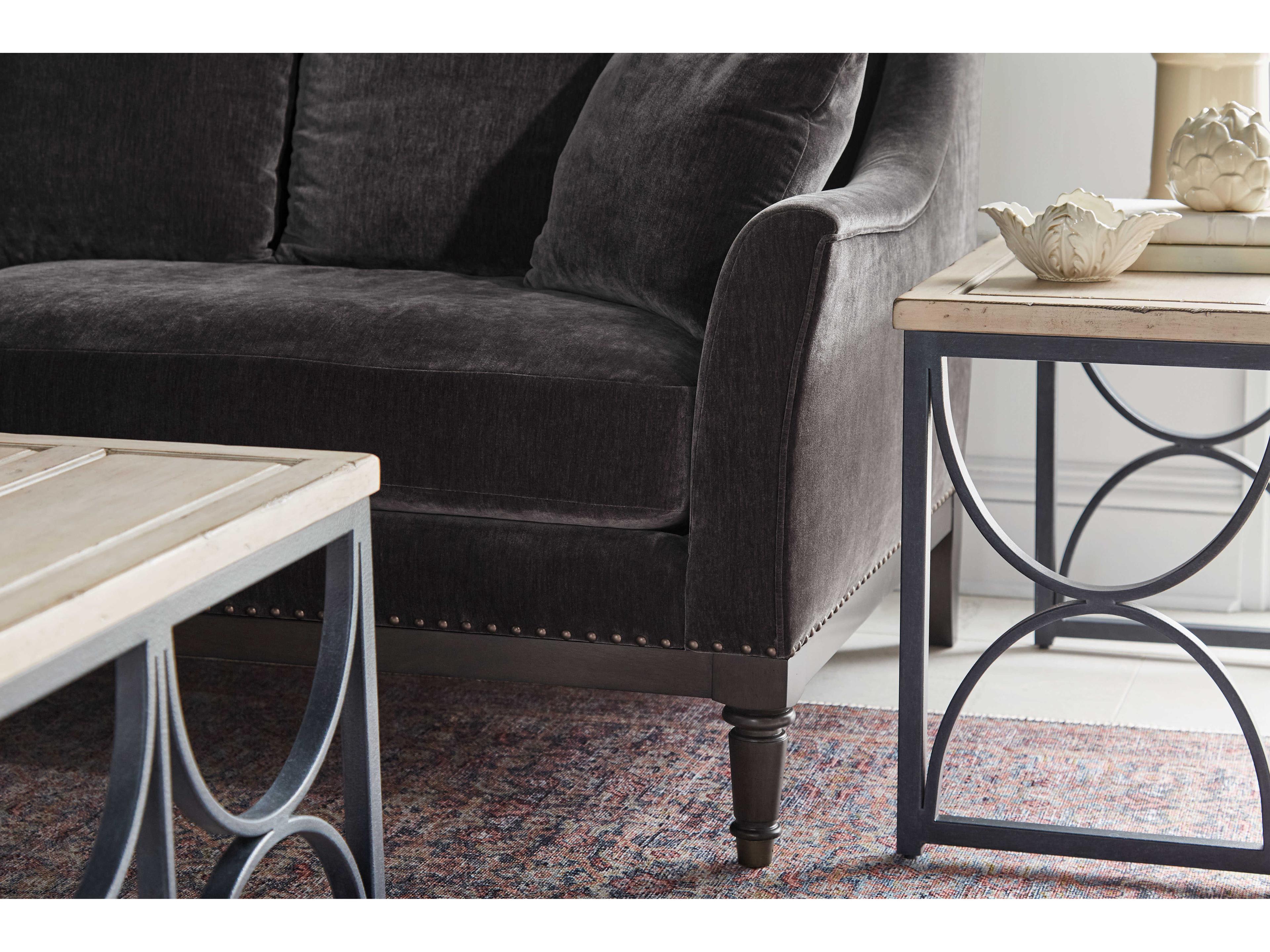 A.R.T. Furniture Magritte Napa Mahogany Black Upholstered Sofa