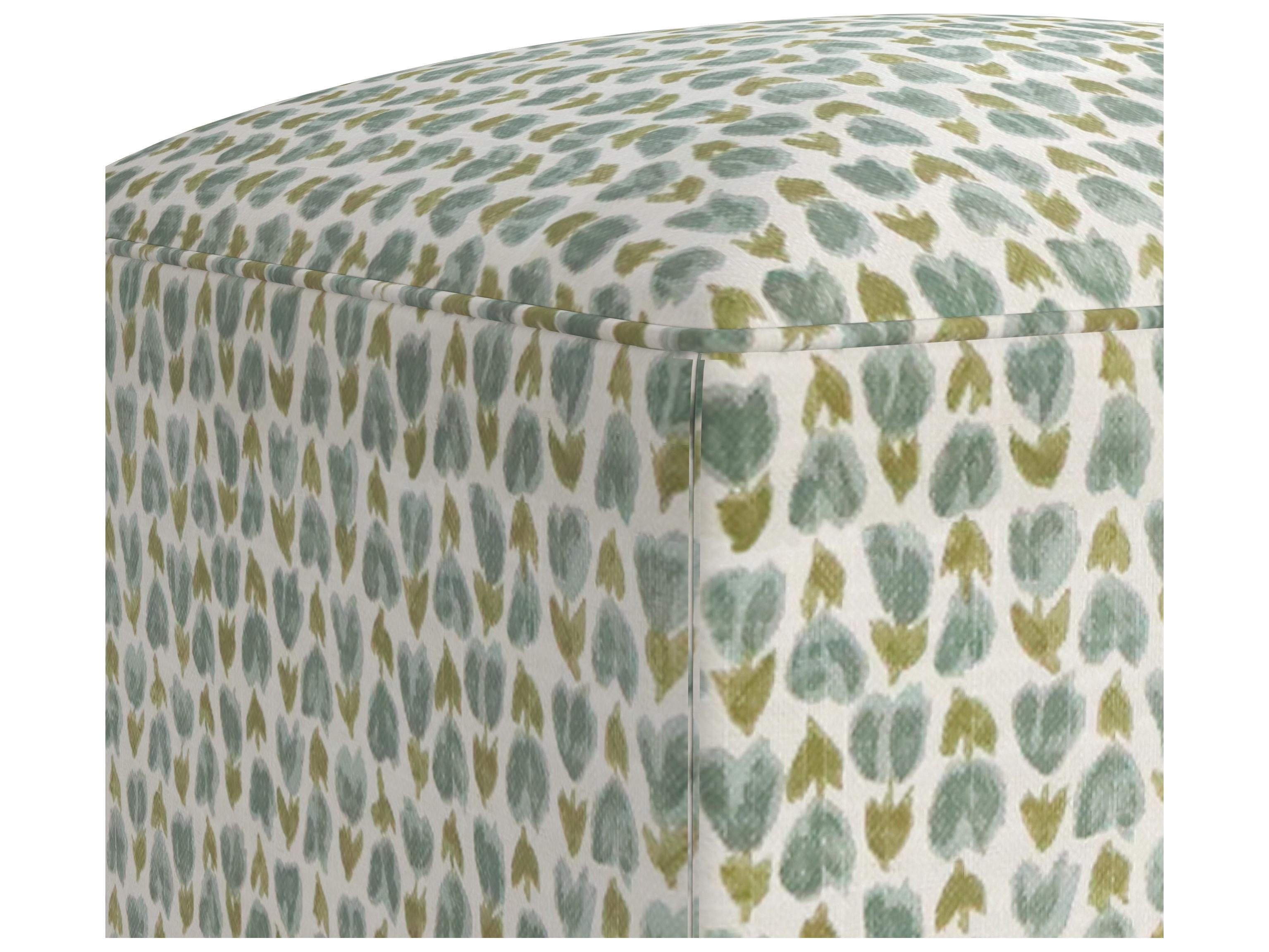 A.R.T. Furniture Artisan Upholstery Green Upholstered Ottoman
