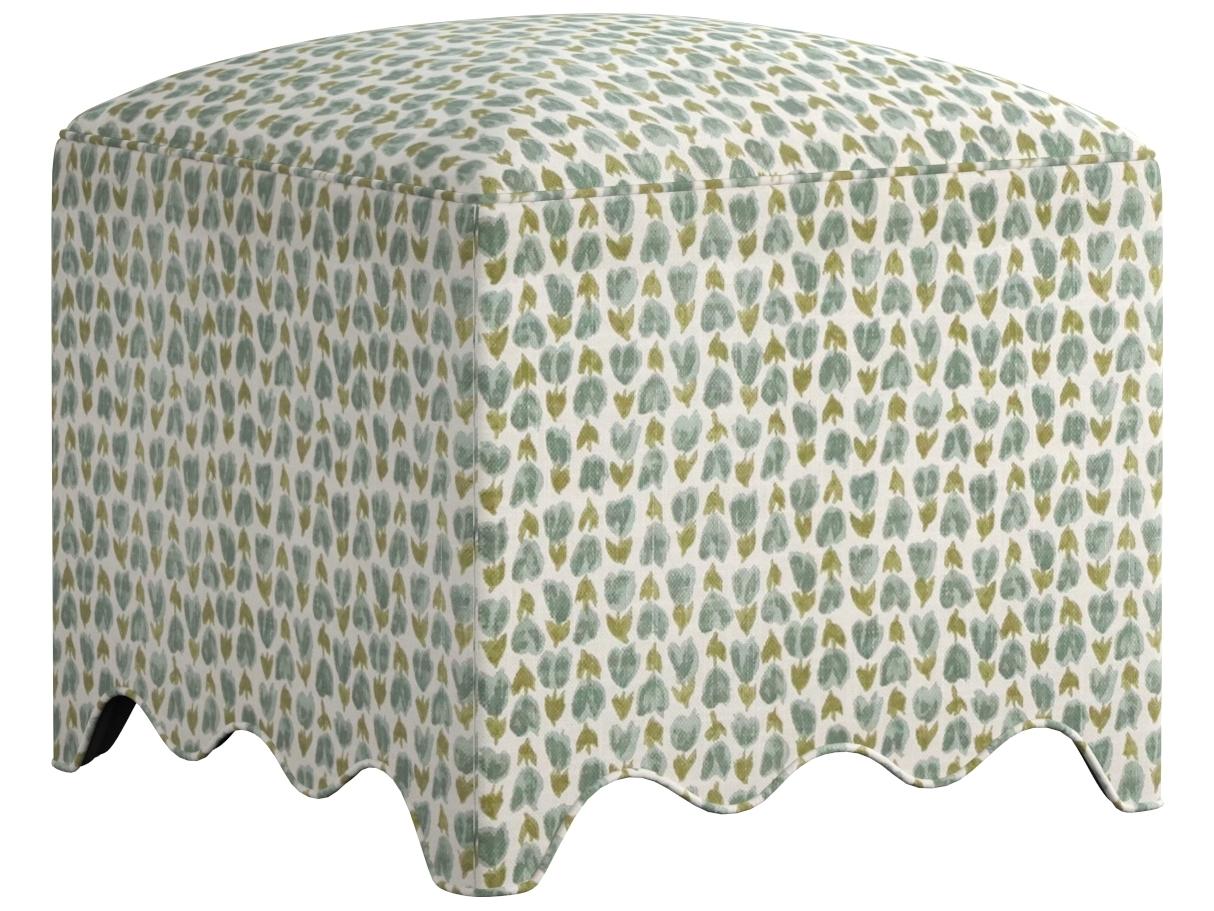 A.R.T. Furniture Artisan Upholstery Green Upholstered Ottoman