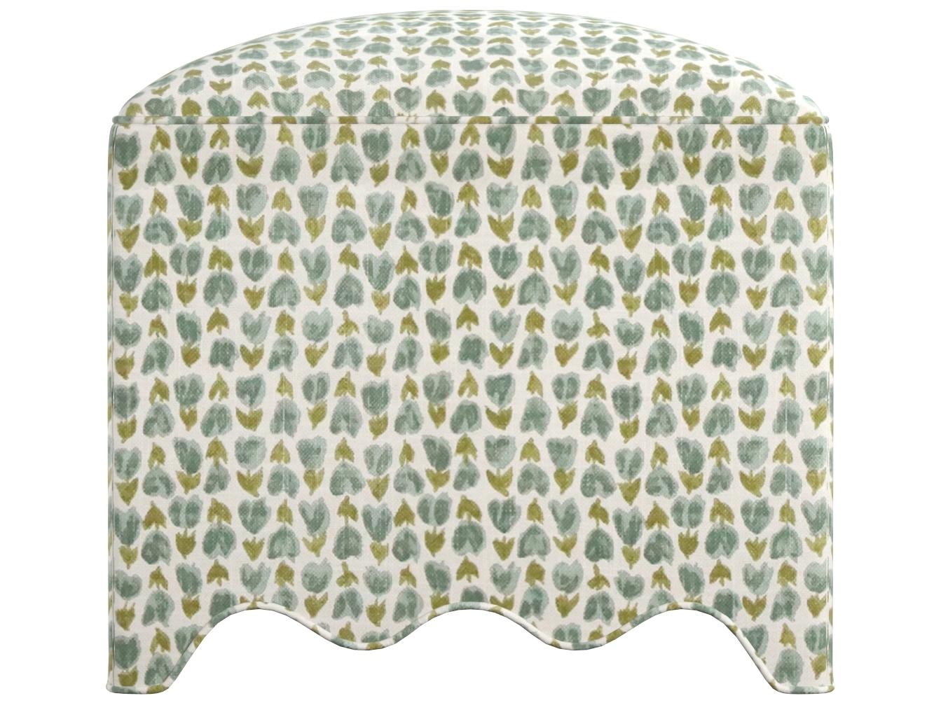 A.R.T. Furniture Artisan Upholstery Green Upholstered Ottoman