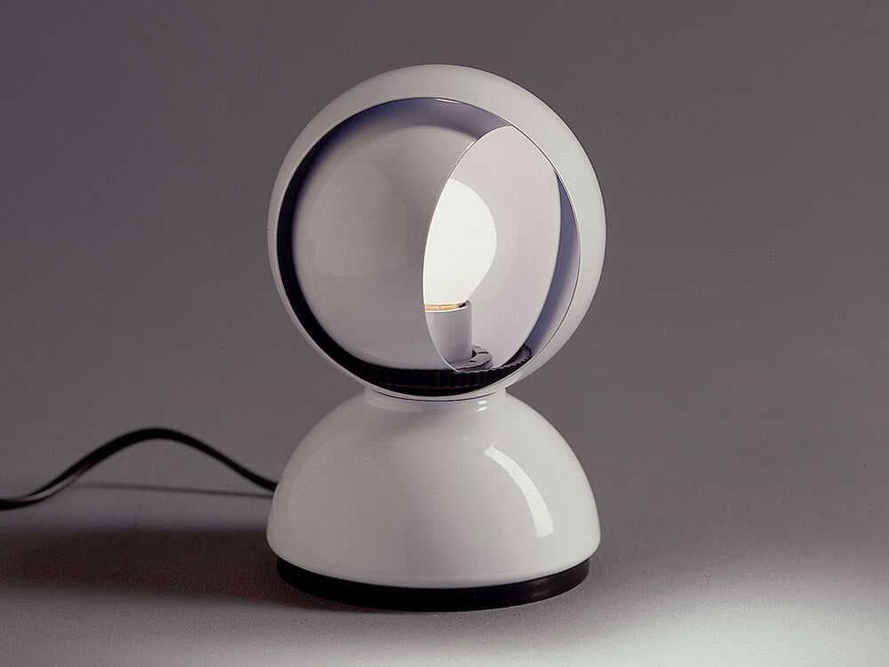 Artemide Eclisse Polished White Table Lamp