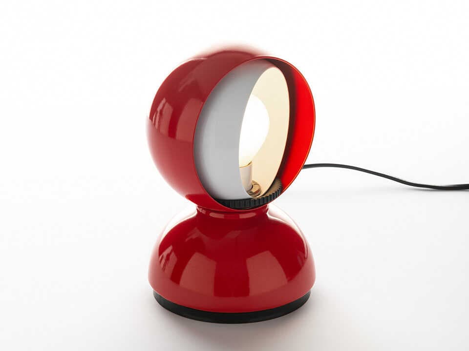 Artemide Eclisse Red Table Lamp