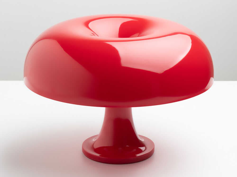 Artemide Nessino Red Table Lamp