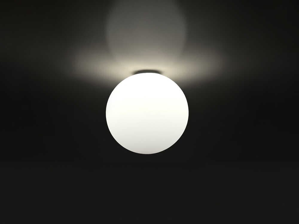 Artemide Dioscuri White Globe Flush Mount