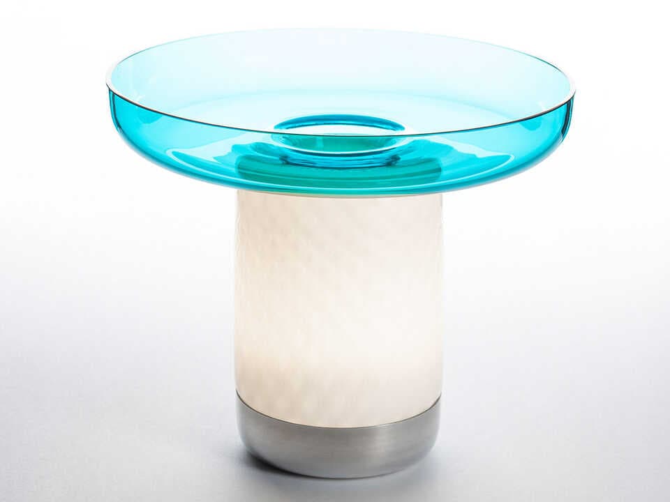 Artemide Bonta Turquoise Blue Table Lamp