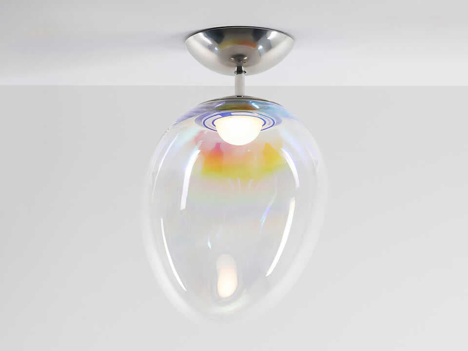 Artemide Stellar Nebula Dicroic Gradient Silver Semi Flush Mount