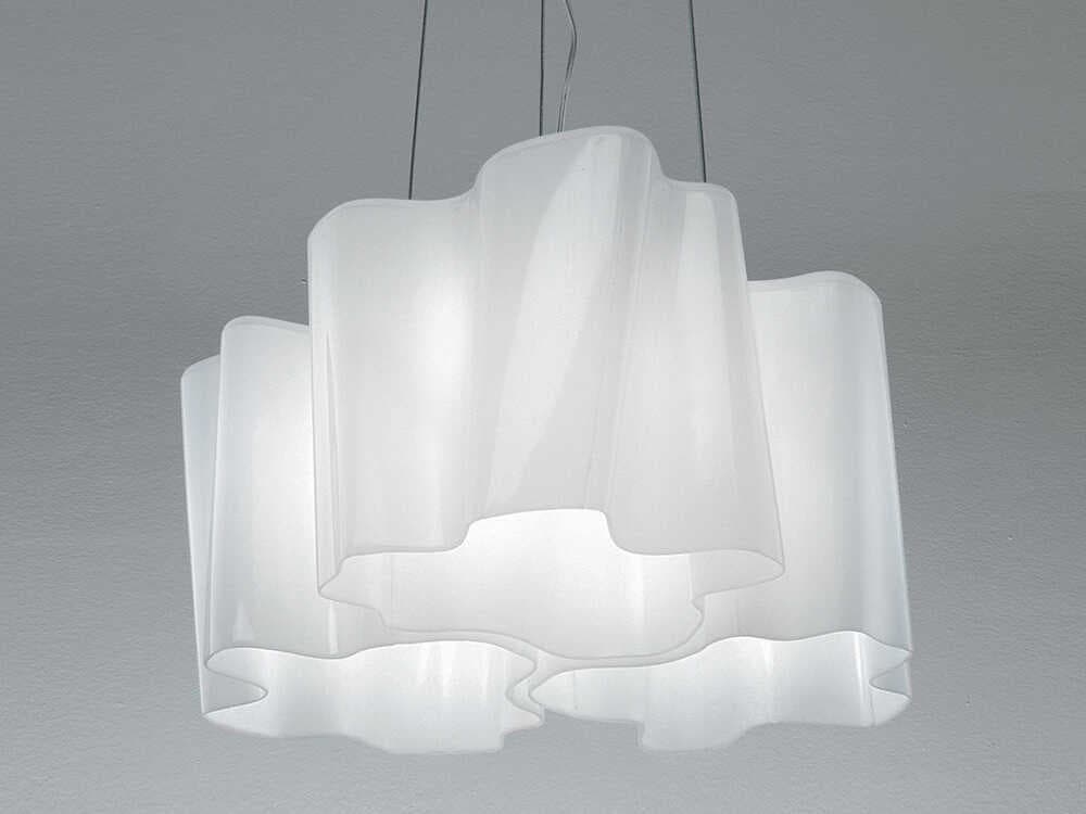 Artemide Logicao Micro 3-Light Pale Grey White Mini Pendant