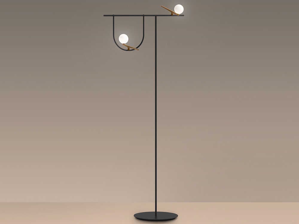 Artemide Yanzi Black Floor Lamp