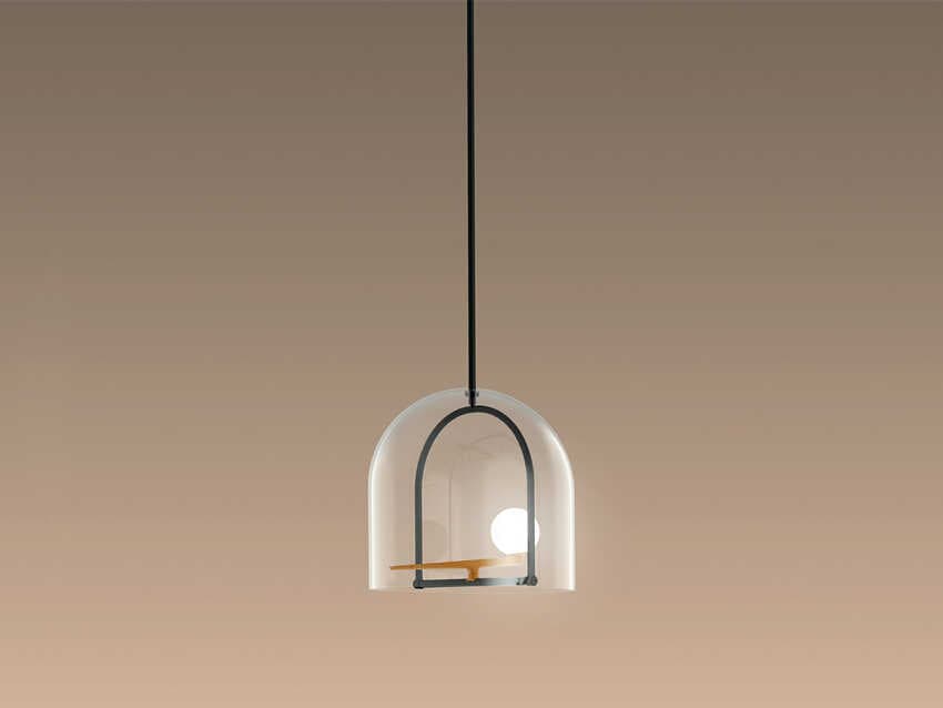 Artemide Yanzi Black Dome Pendant
