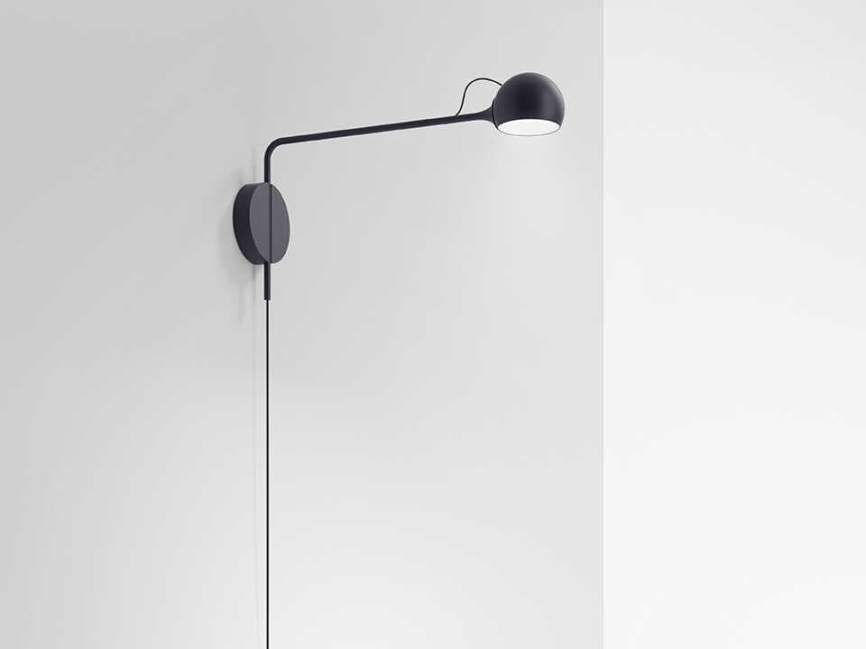 Artemide Ixa Anthracite Grey Swing Wall Sconce