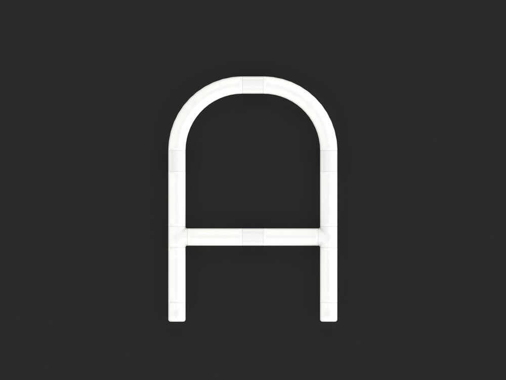 Artemide Alphabet Of Light Mini A White Wall Sconce