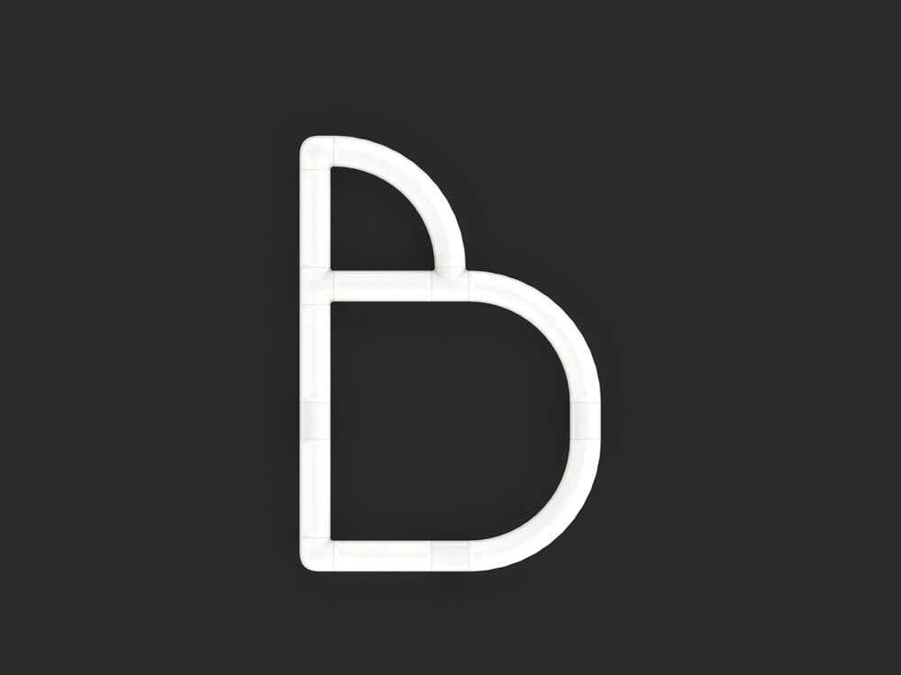 Artemide Alphabet Of Light Mini B White Wall Sconce