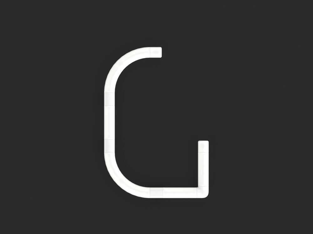 Artemide Alphabet Of Light Mini G White Wall Sconce