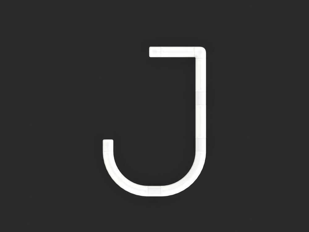 Artemide Alphabet Of Light Mini J White Wall Sconce