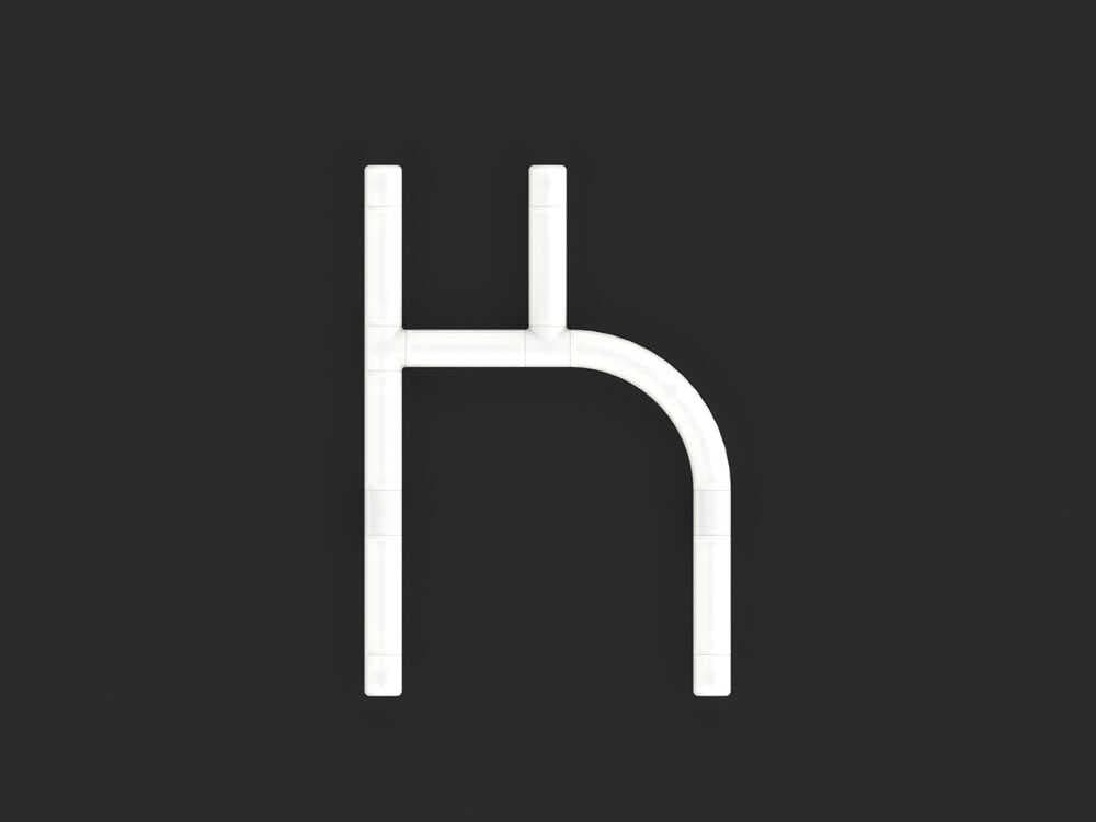 Artemide Alphabet Of Light Mini K White Wall Sconce