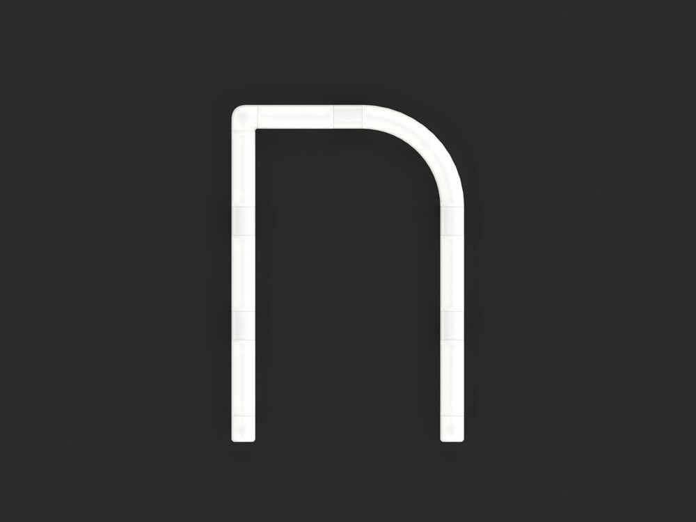 Artemide Alphabet Of Light Mini N White Wall Sconce